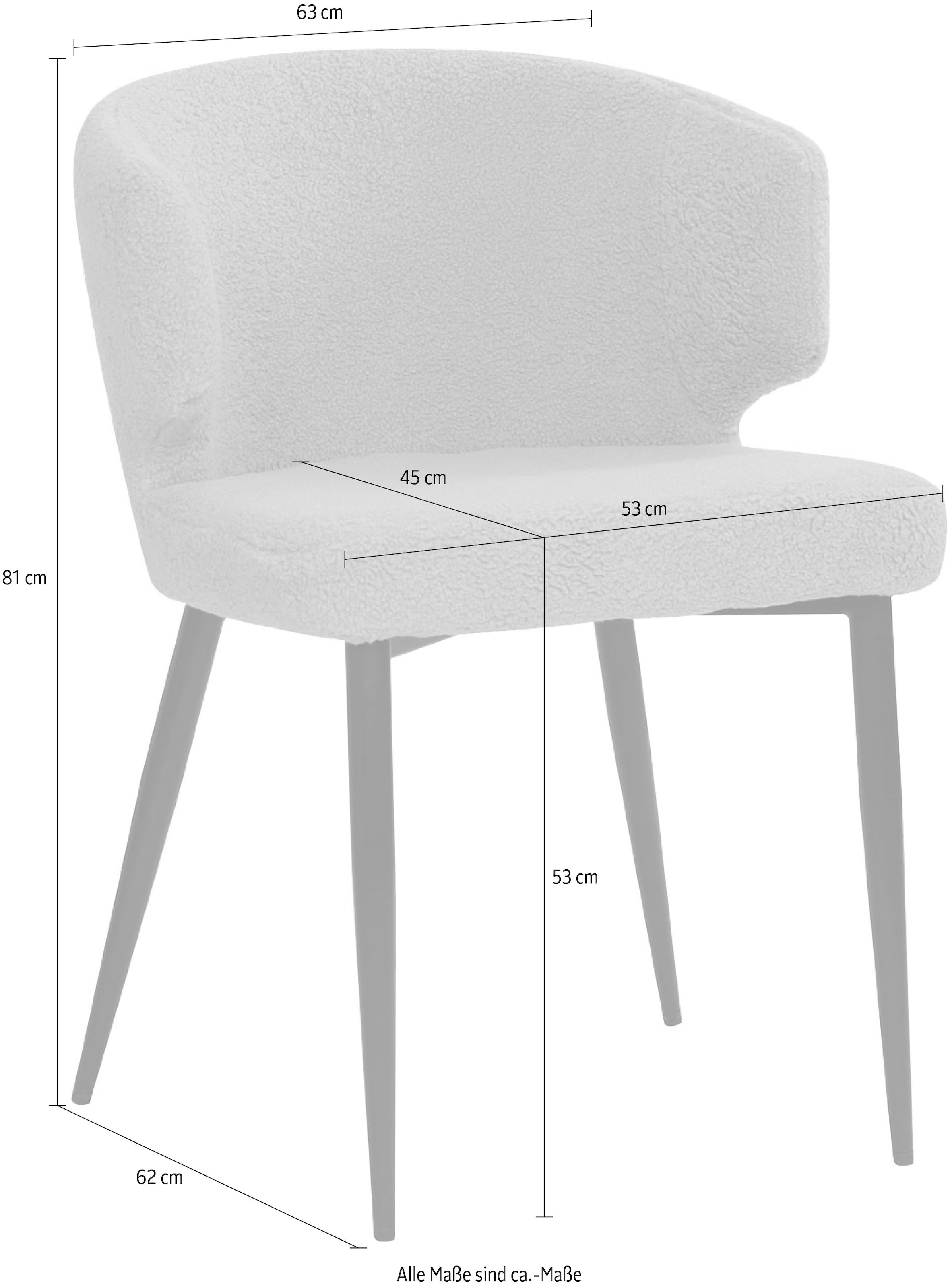 SIT Armlehnstuhl, (Set), 2 St., Kunstfell, Oeko-Tex zertifiziert
