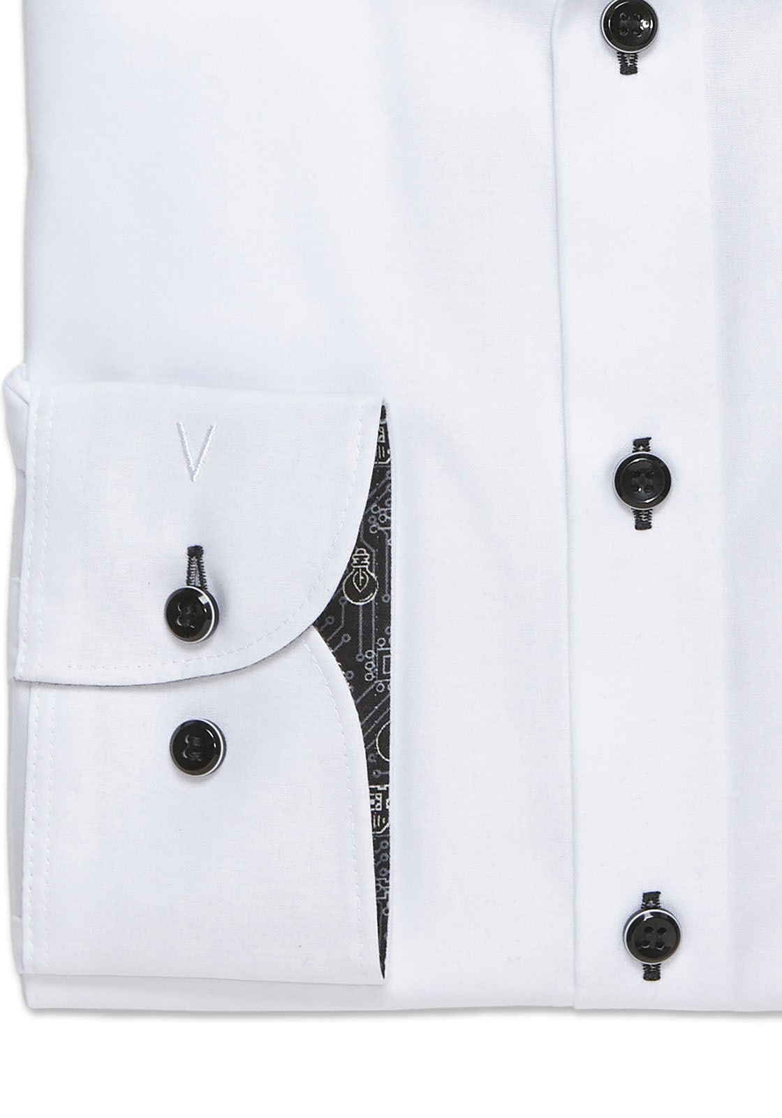 MARVELIS Langarmhemd Businesshemd, body fit, Kentkragen