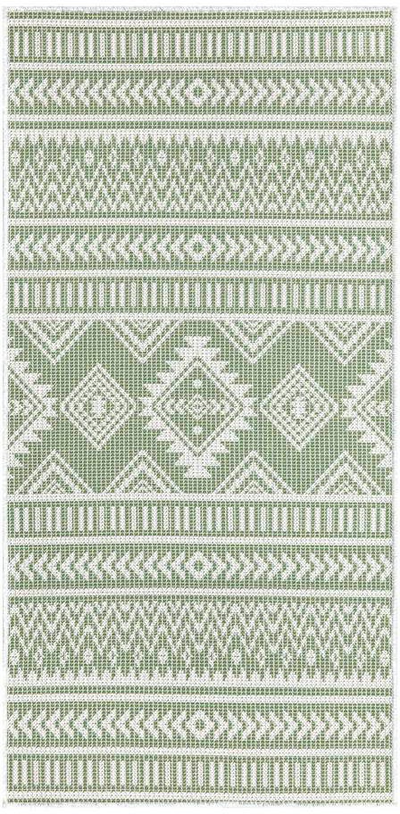 Carpet City Teppich gewebt & flach UV-beständig, Küche, rechteckig, kaufen »Palm«, Wetterfest Balkon, online für Terrasse