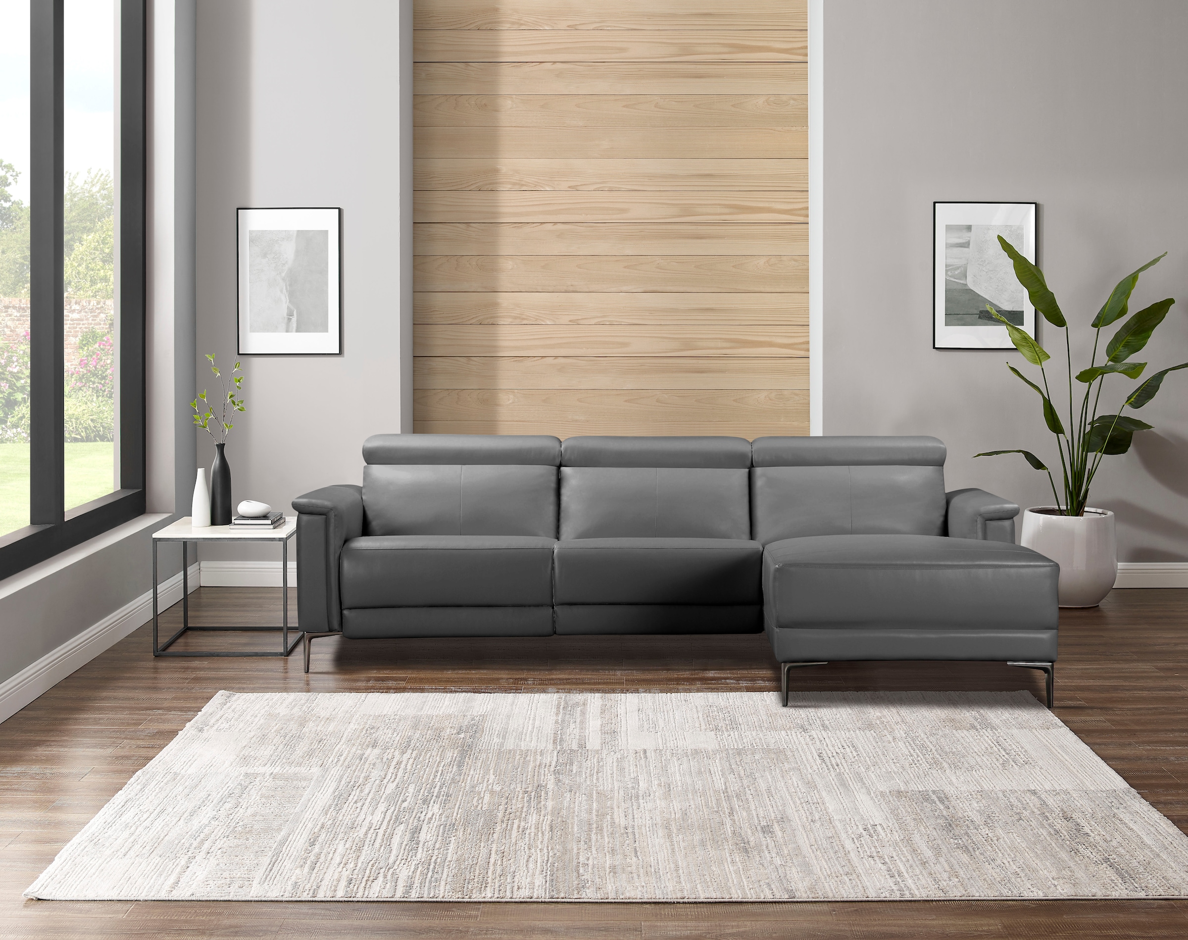 Places of Style Ecksofa Lund, L-Form, 261cm, mit man. o. elektr. Relaxfunkt günstig online kaufen