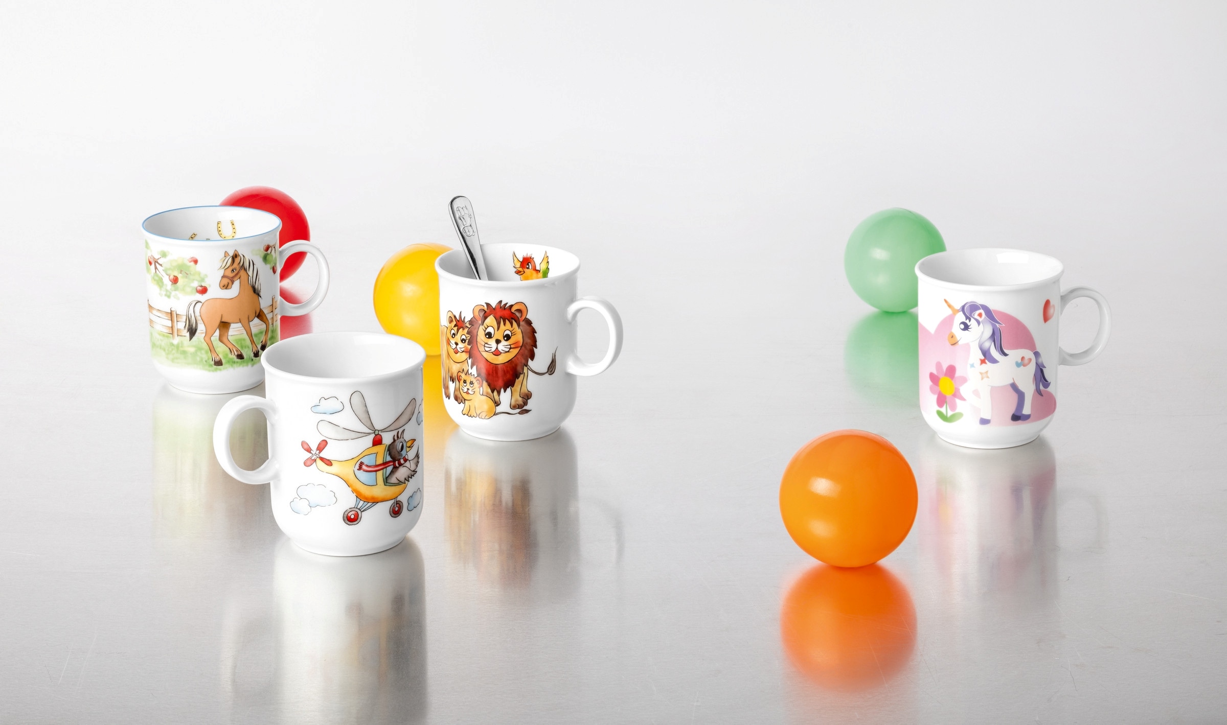 Seltmann Weiden Becher »Compact, Bunte Tierwelt«, (1 tlg.), Becher mit Henkel 0,25 l