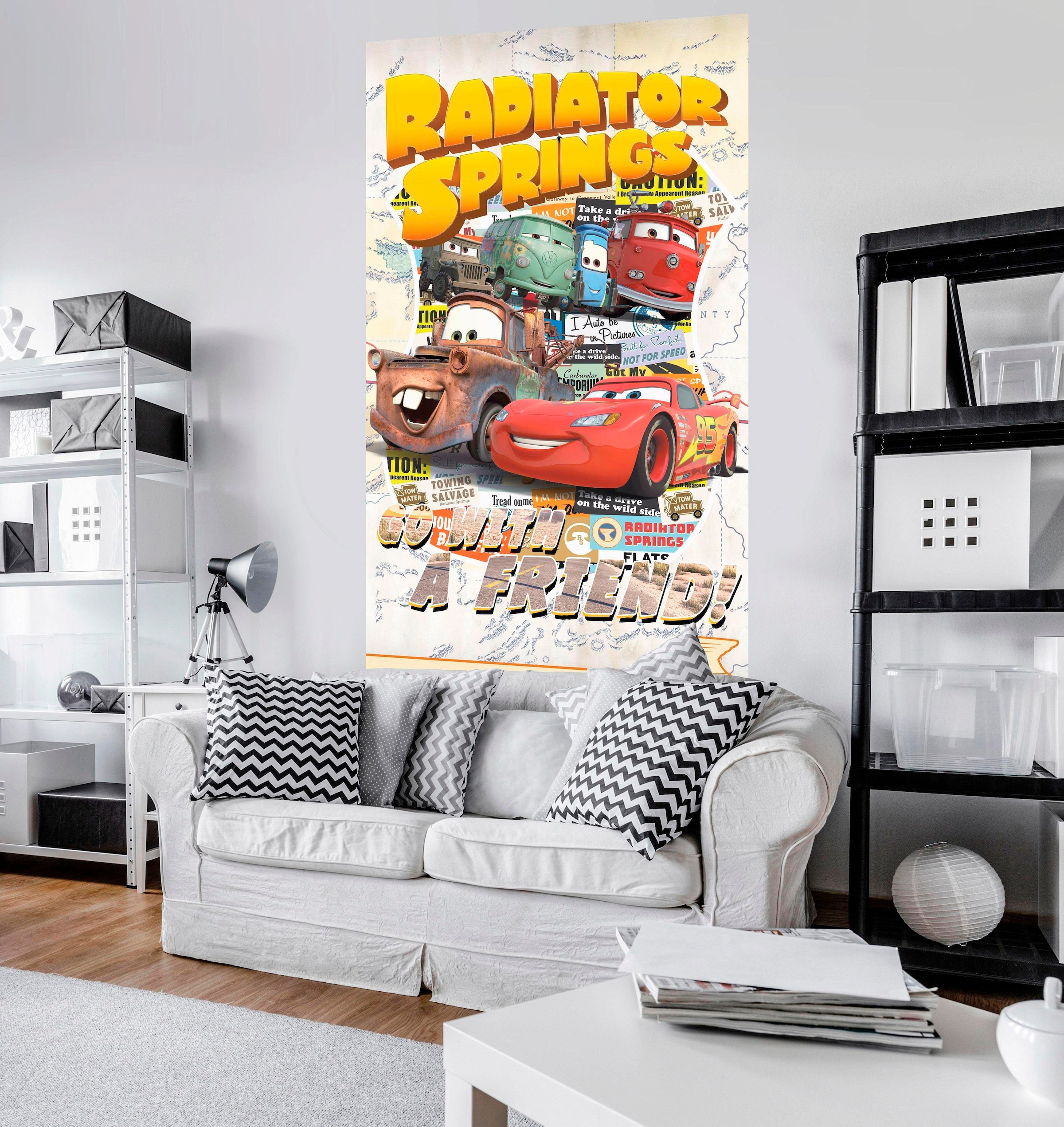 Komar Vliestapete »Digitaldruck Vlies - Cars Take The Open Road - Größe 120 x 200 cm«, bedruckt, Kinderzimmer