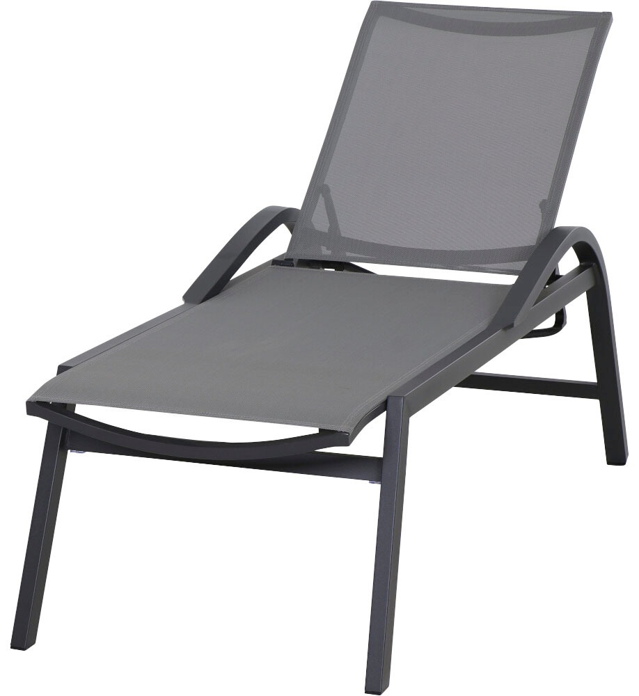 Siena Garden Rollliege »Milos« Aluminiumgestell matt-anthrazit, Ranotex®-Ge günstig online kaufen