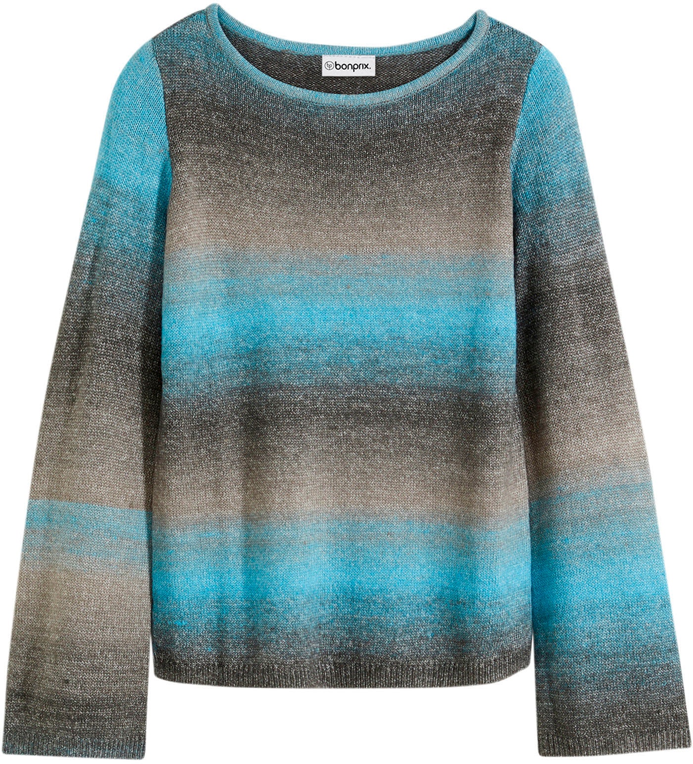 bonprix Strickpullover »Pullover mit Farbverlauf« im modischen Farbverlauf, lockere Passform mit weitem Arm
