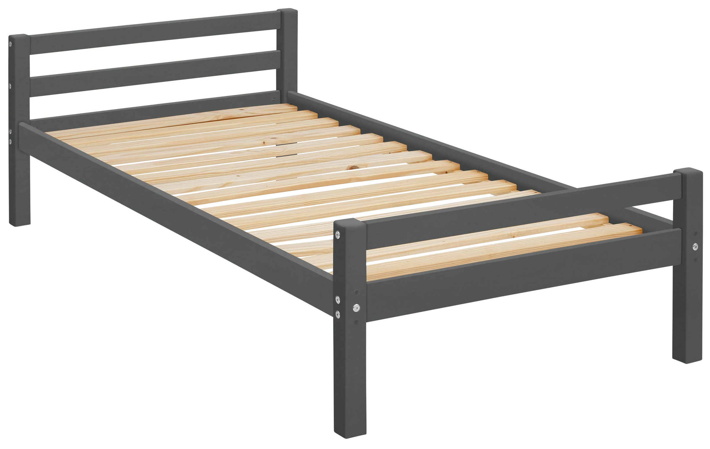 Lüttenhütt Kinderbett »Alpi«, Einzelbett aus schönem Kiefernholz, Lattenrost, Liegefläche 90x200 cm