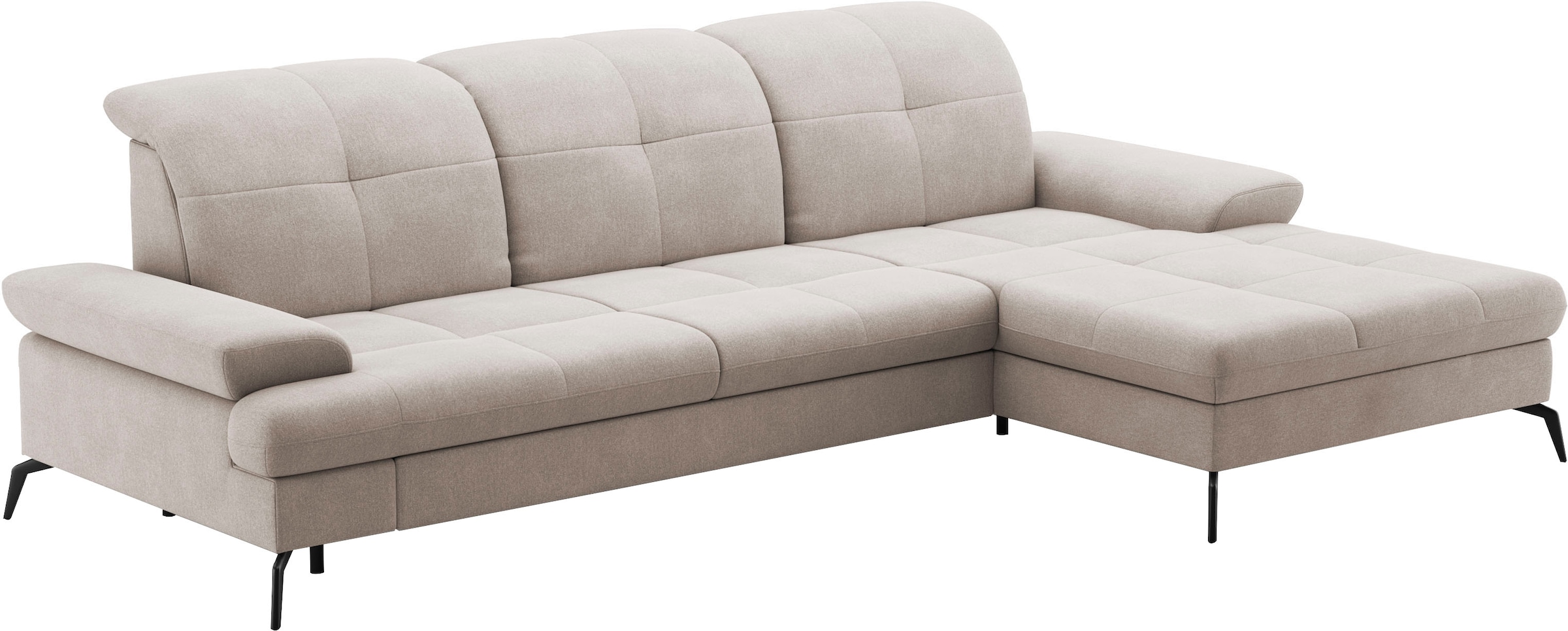 sit&more Ecksofa »Amica, L-Form, inkl. Sitztiefenverstellung & Armteilverstellung«, wahlweise mit Bettfunktion, Bettkasten und Kopfteilverstellung