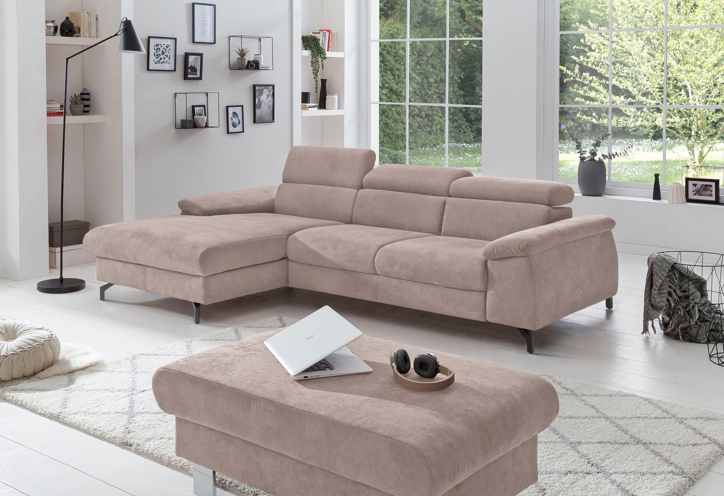 COTTA Polstergarnitur »Kitty L-Form, B: 242 bzw. 100 cm (Set: Ecksofa & Hoc günstig online kaufen