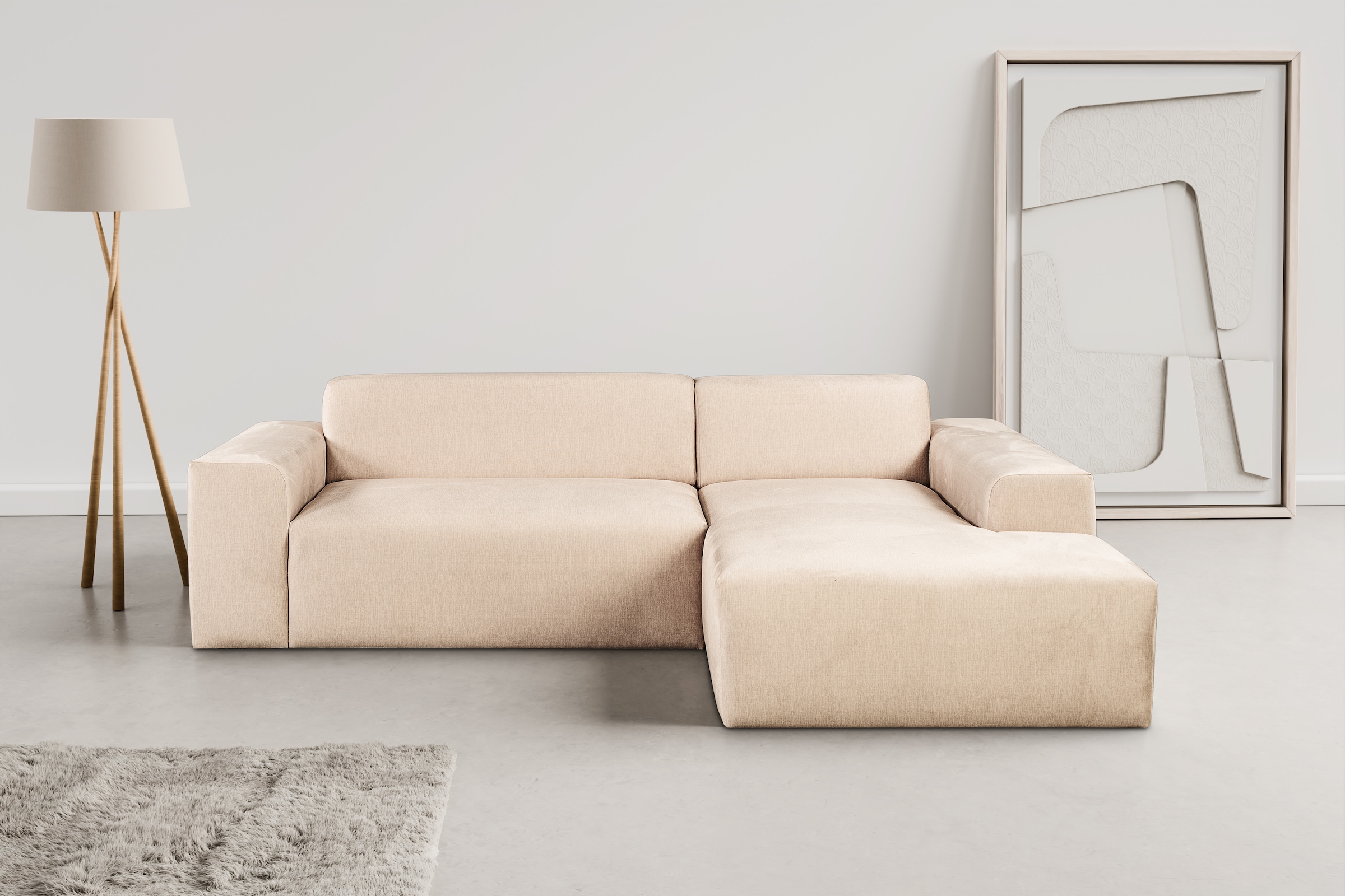 OTTO home Ecksofa »Zeus-L modern & zeitlos, Breite 253 cm, bequemes Sofa« C günstig online kaufen