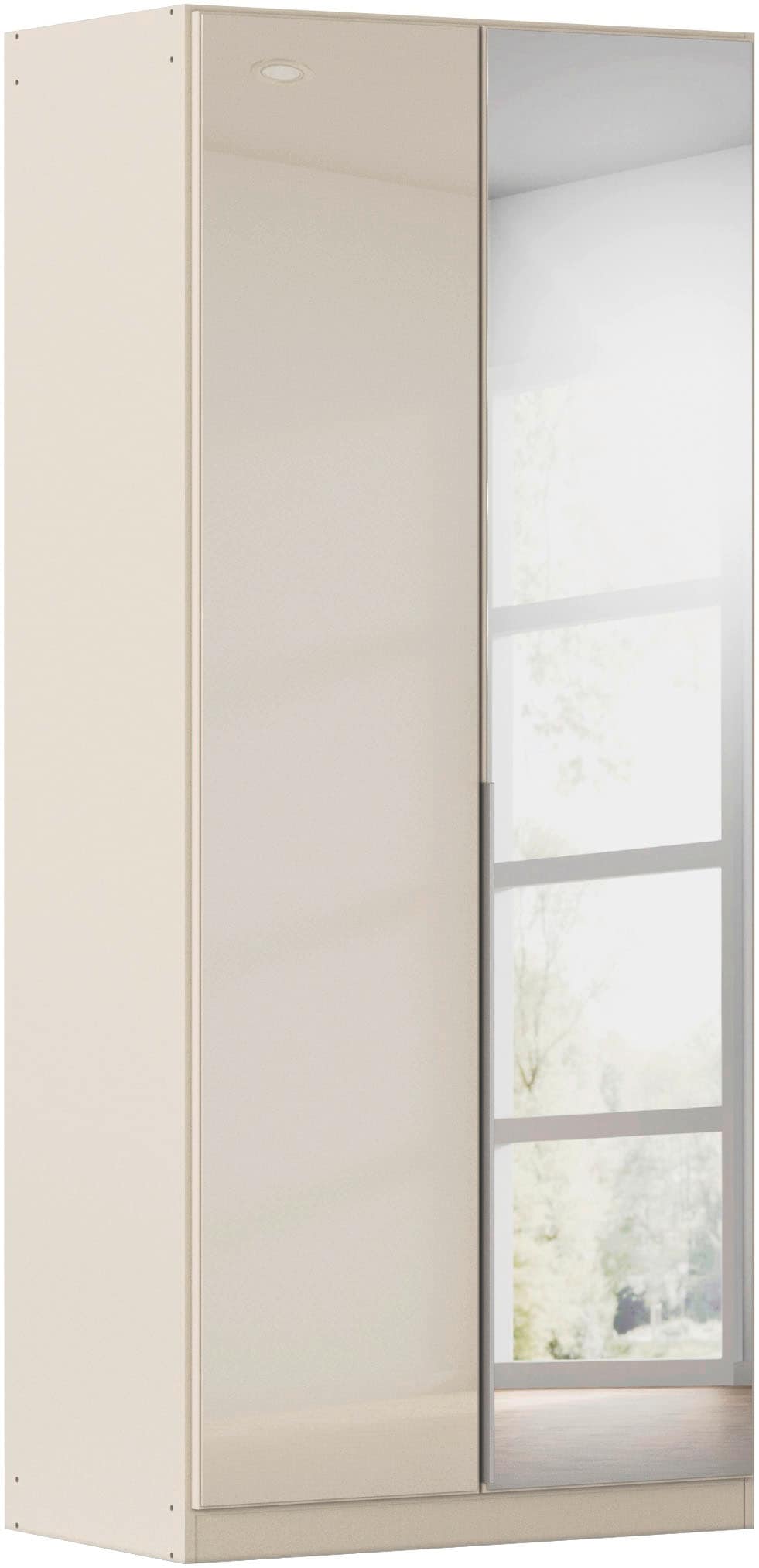 OTTO home Drehtürenschrank »Kleiderschrank Kleiderschränke Schrank Garderobe AGORDO mit Glasfront« in zwei Griff-Farben, Breiten 91-360 cm,  durchdachte Innenausstattung, in 7 Breiten und 2 Höhen MADE IN GERMANY