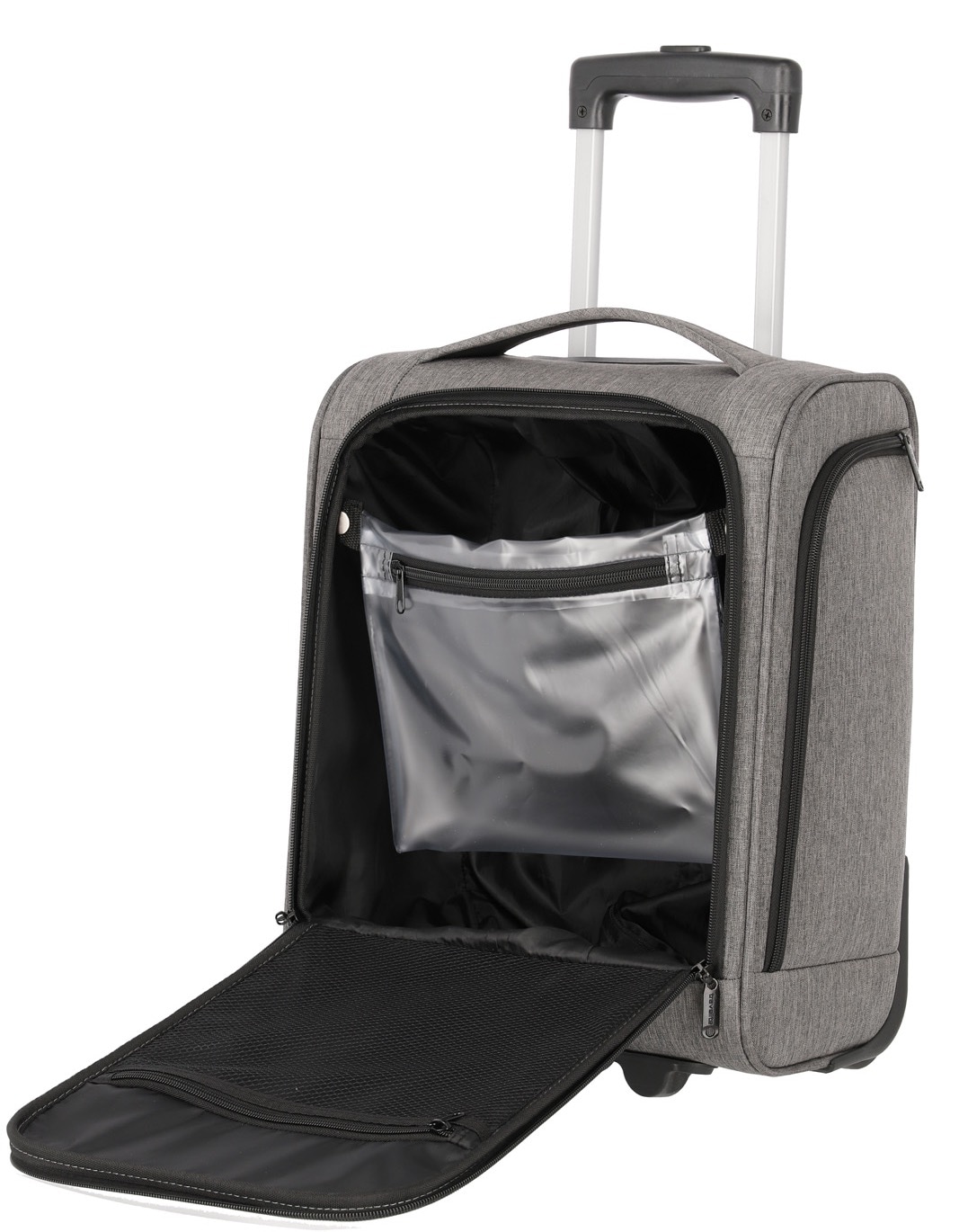 travelite Weichgepäck-Trolley »CABIN Bordtrolley Underseat, 43 cm« 28 l 2 Rollen Handgepäck-Koffer Reisekoffer mit Aufsteckfunktion Bordgepäck
