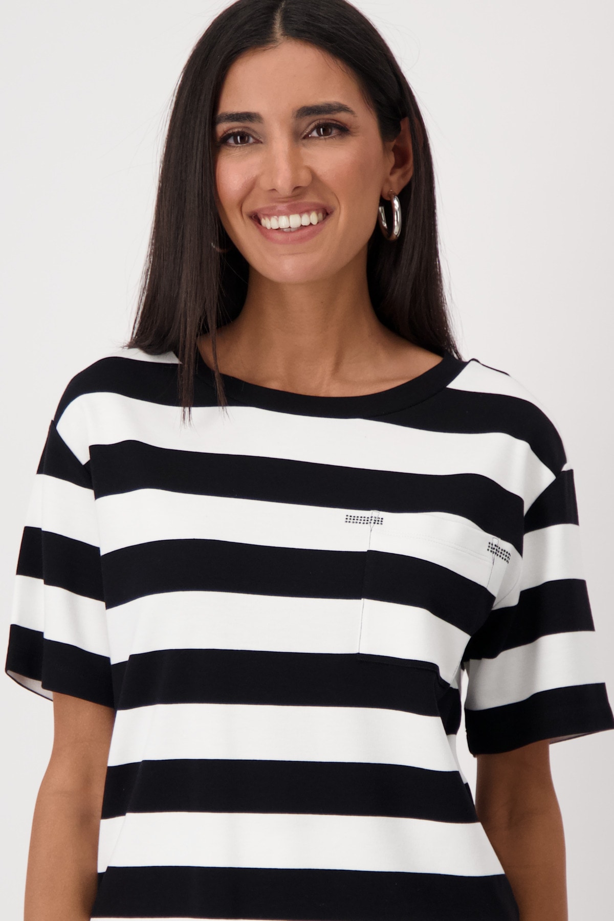 Monari Sweatshirt »Sweatshirt Blockringel«, Mit Rundhalsausschnitt