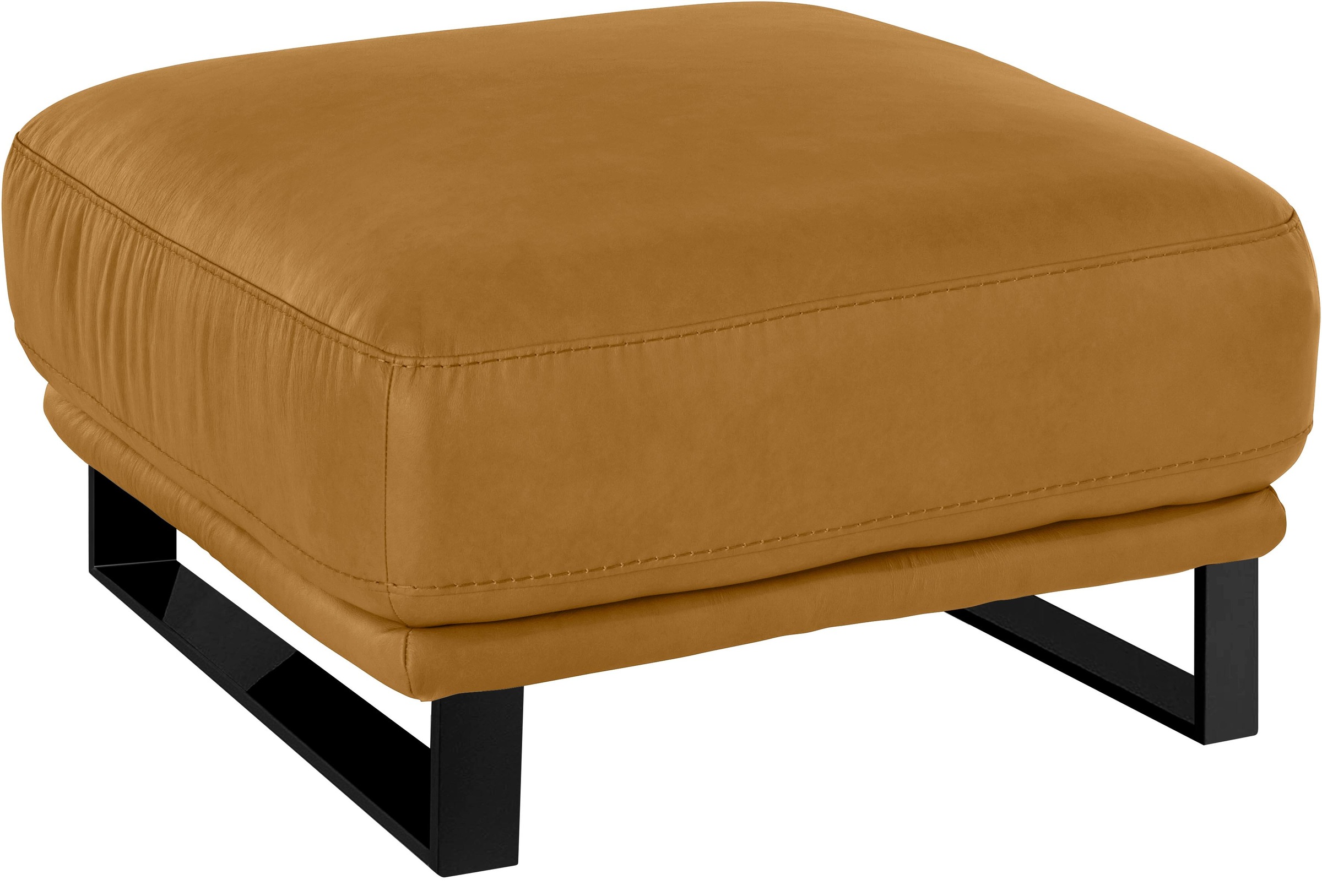 W.SCHILLIG Hocker »montanaa«, mit Metallkufen in Schwarz pulverbeschichtet, Breite 71 cm