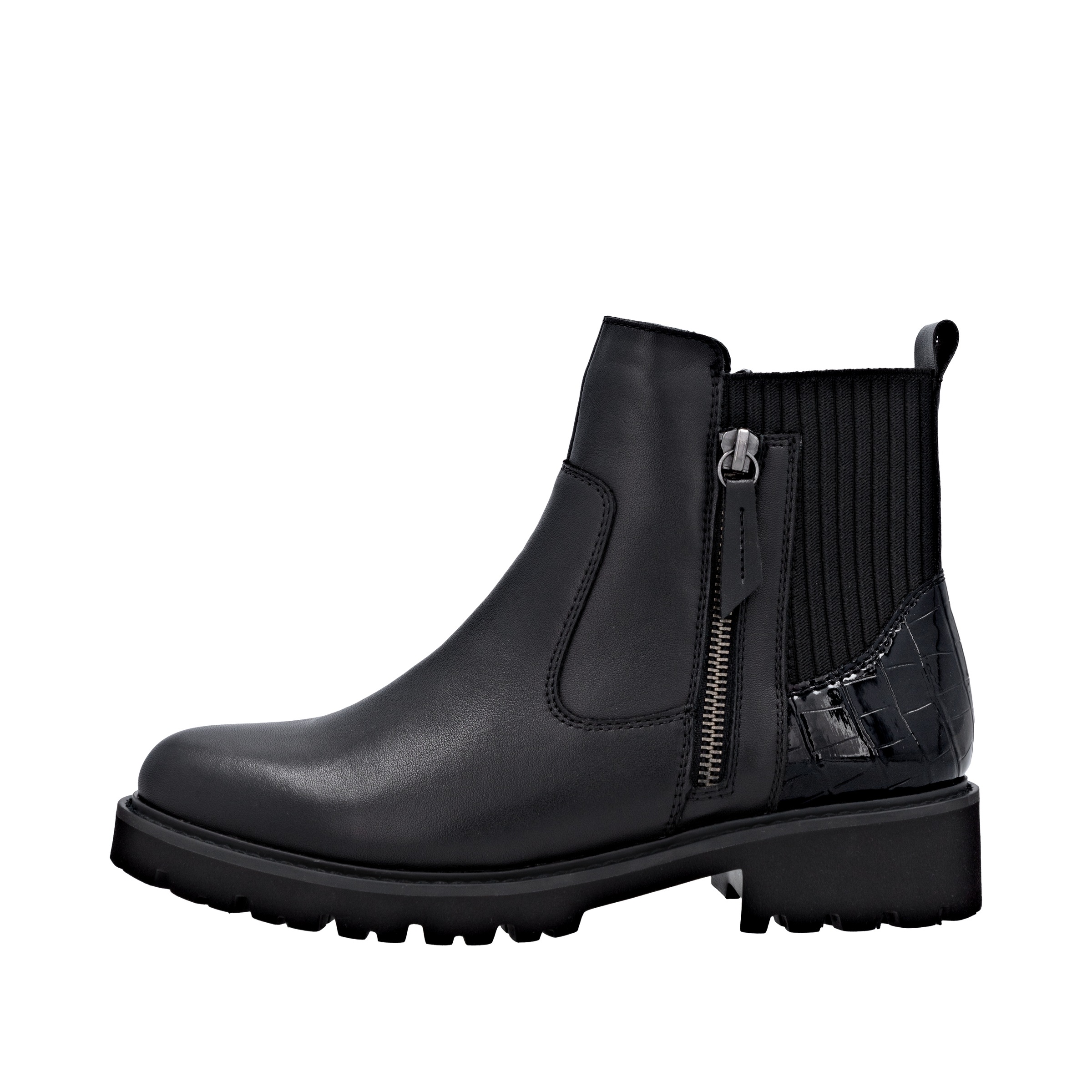 Remonte Chelseaboots, Stiefelette, Boots, Profilsohle, Blockabsatz, mit Innenreißverschluss
