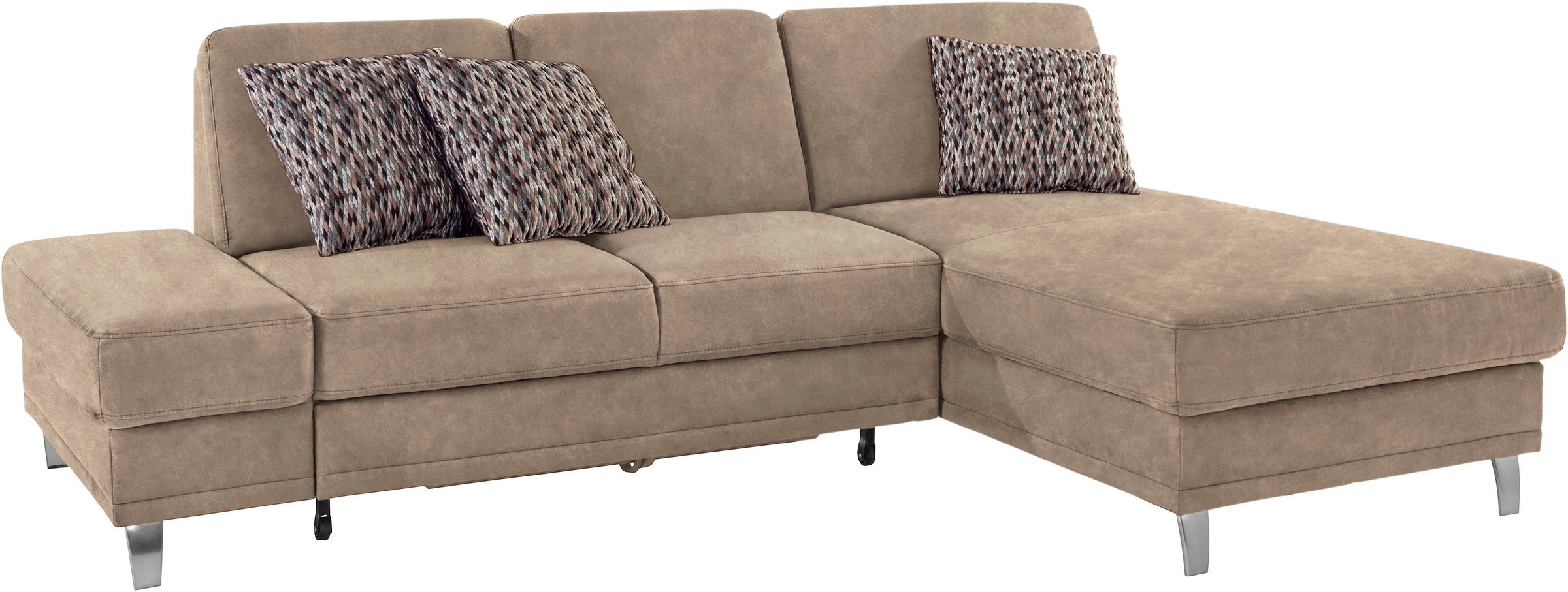 sit&more Ecksofa »Clio L-Form«, wahlweise mit Bettfunktion oder Vorziehsitz und Bettkasten, Federkern
