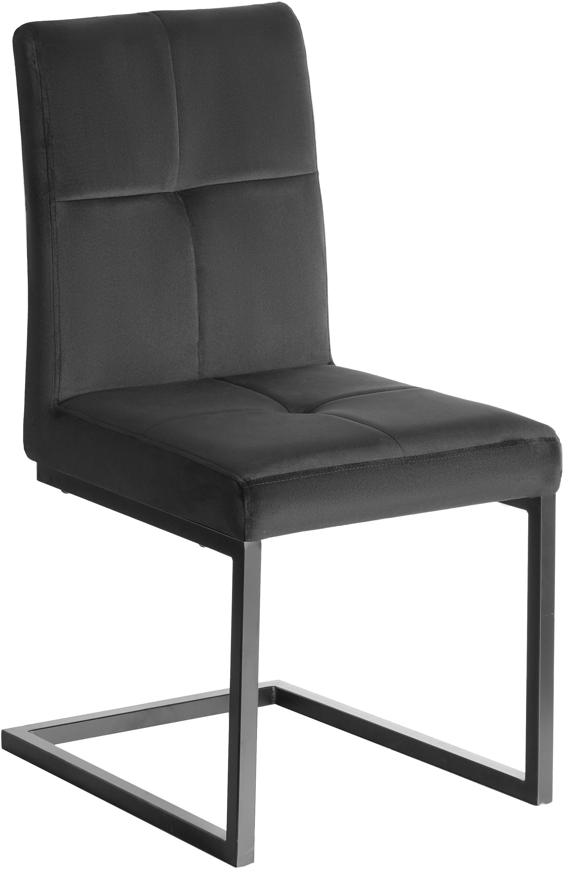 Home affaire Esszimmerstuhl »Geranie Freischwinger, Schwingstuhl« (Set) 2 Stk.mit 3D-Steppung, robustes Gestell, hochwertiger Stoff