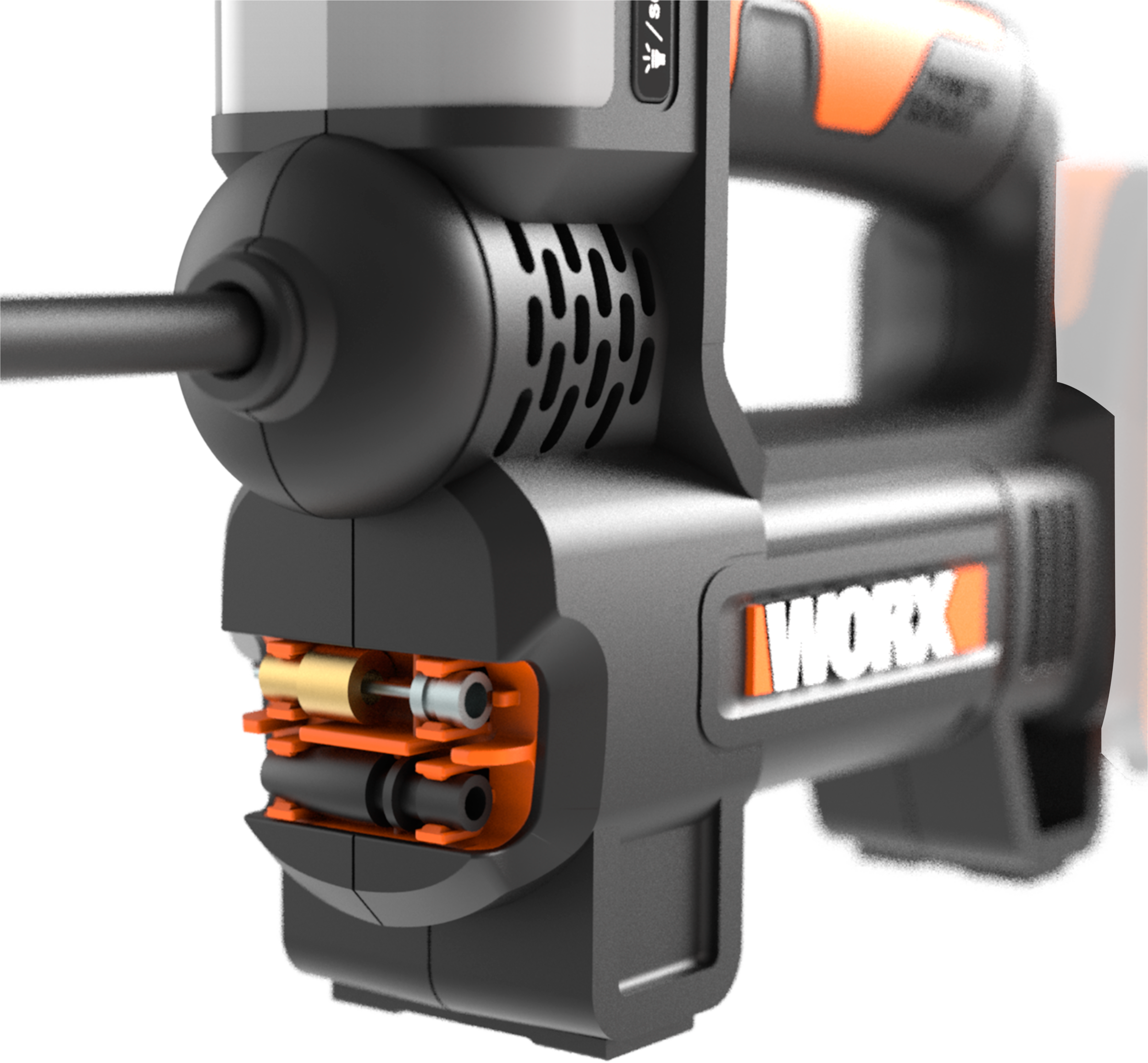 Worx Akku-Handkompressor »WX092.9«, 4-in-1, digitale Anzeige, Notfallhelfer, ohne Akku & Ladegerät