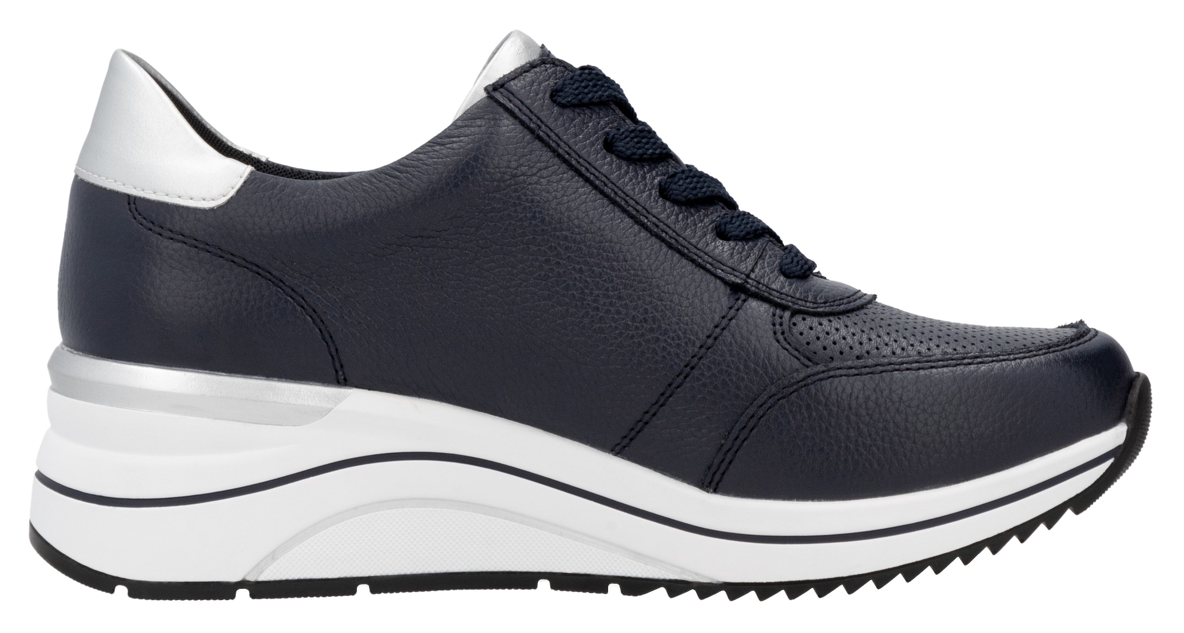 Remonte Keilsneaker  , Freizeitschuh, Halbschuh, Schnürschuh mit Metallic-Kontrastbesätzen