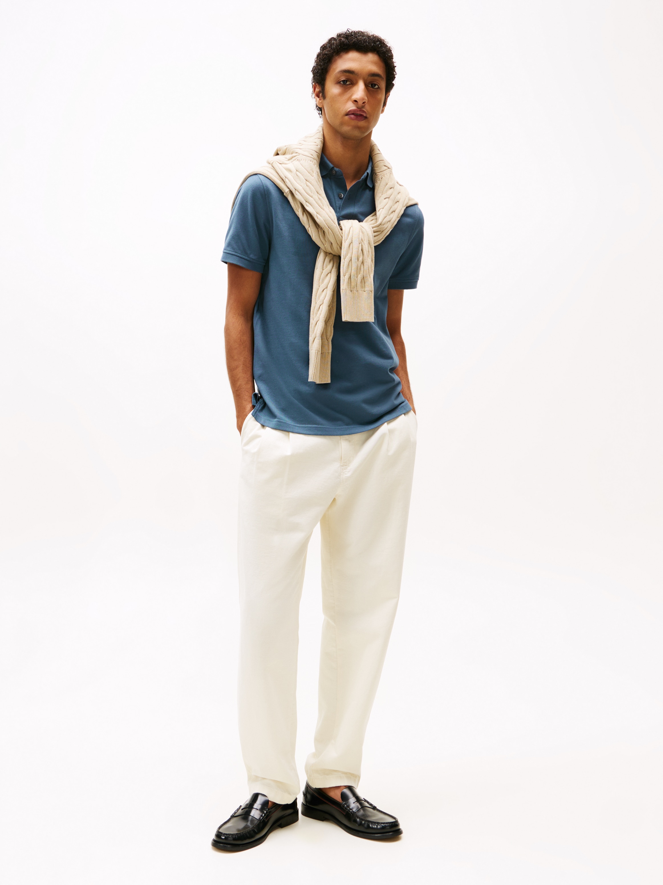 Tommy Hilfiger Poloshirt »1985 REGULAR POLO mit Kontraststreifen und Knopfleiste« unifarben, sportlich, regular fit, Baumwollmix, Polokragen