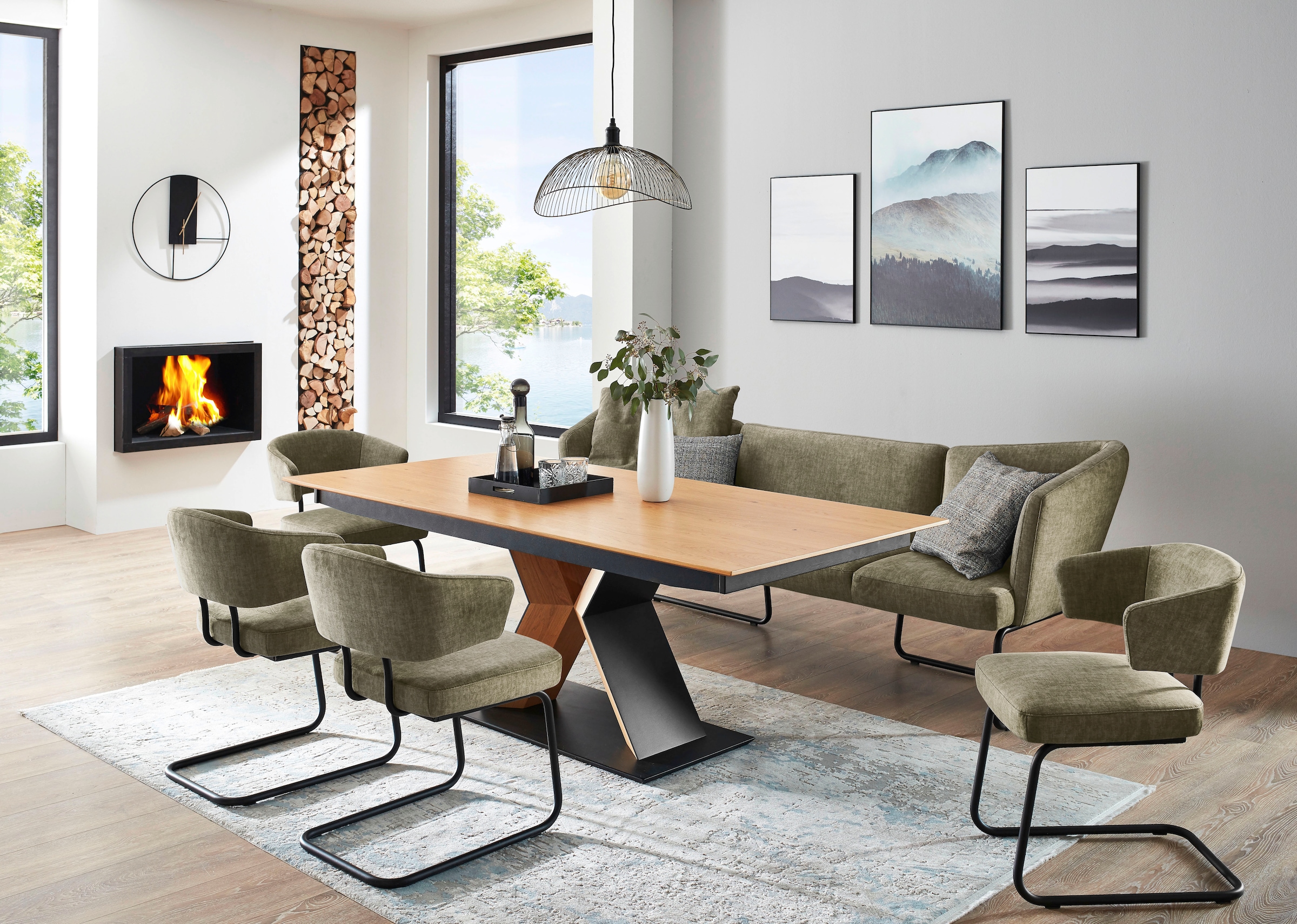 K+W Komfort & Wohnen Essgruppe »Mikkado Tube« 6 Stk. tlg. 4 Freischwinger u günstig online kaufen