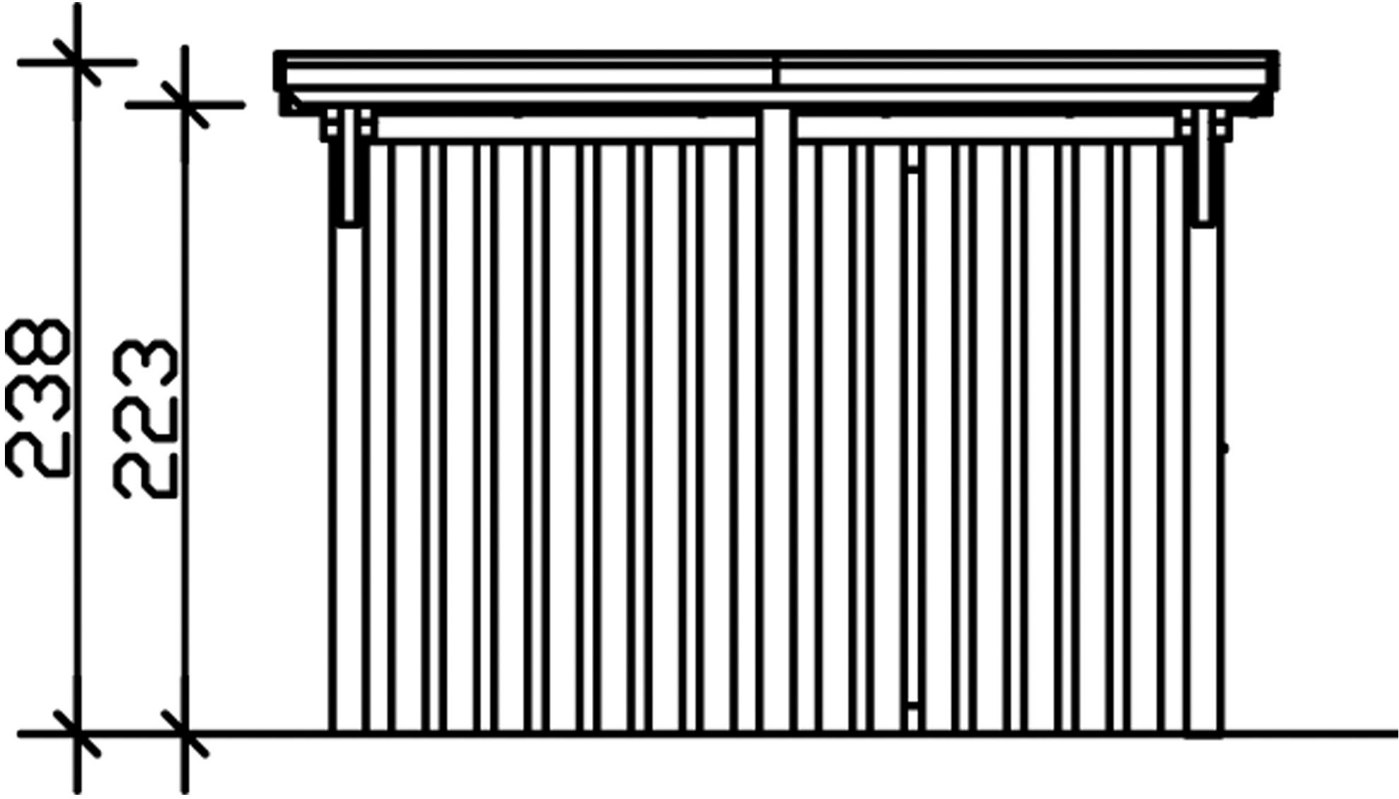 Skanholz Einzelcarport »Emsland«, Holz, 291 cm, Anthrazit