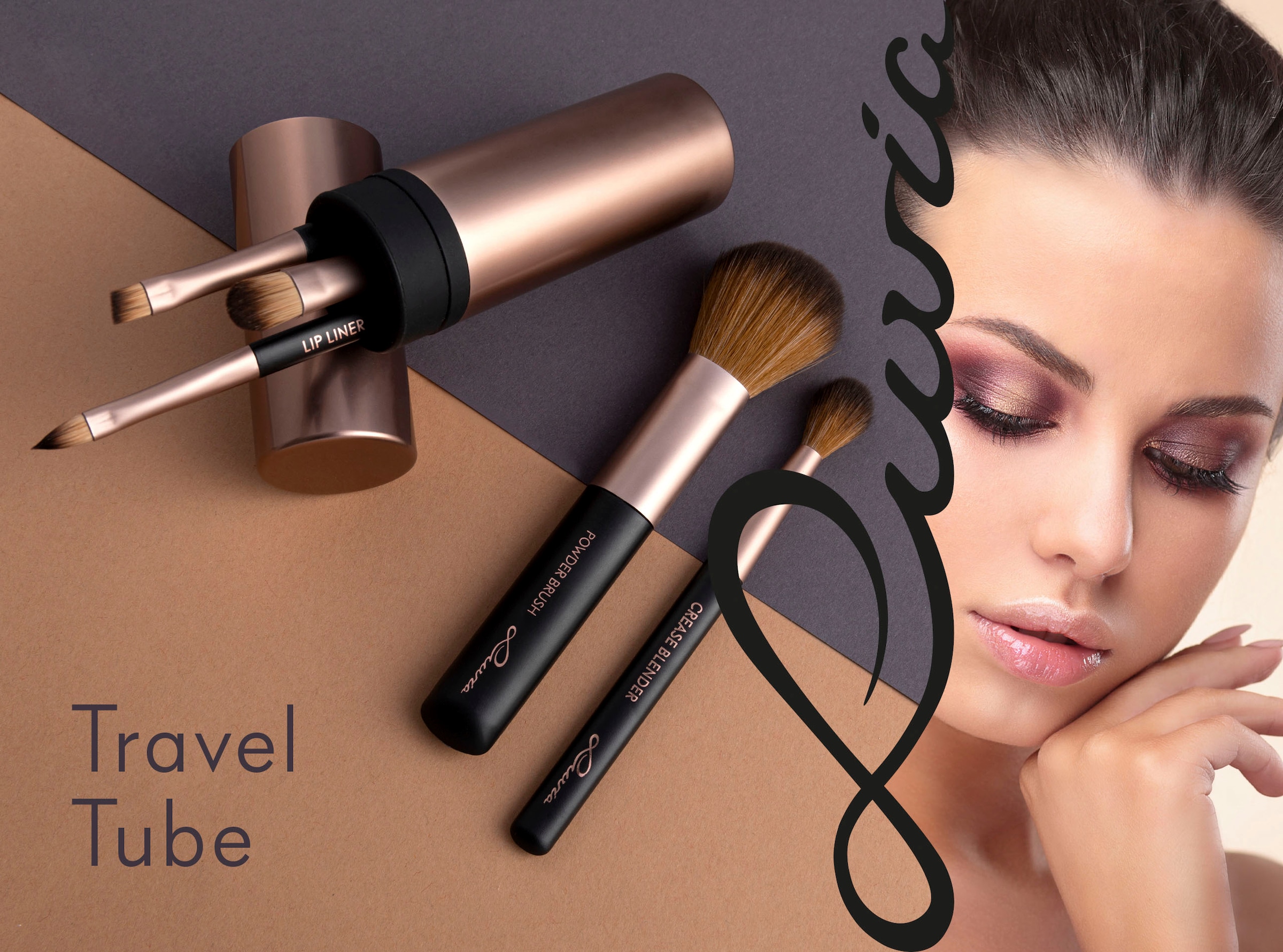 Luvia Cosmetics Kosmetikpinsel-Set »Travel Tube«, (5 tlg.)