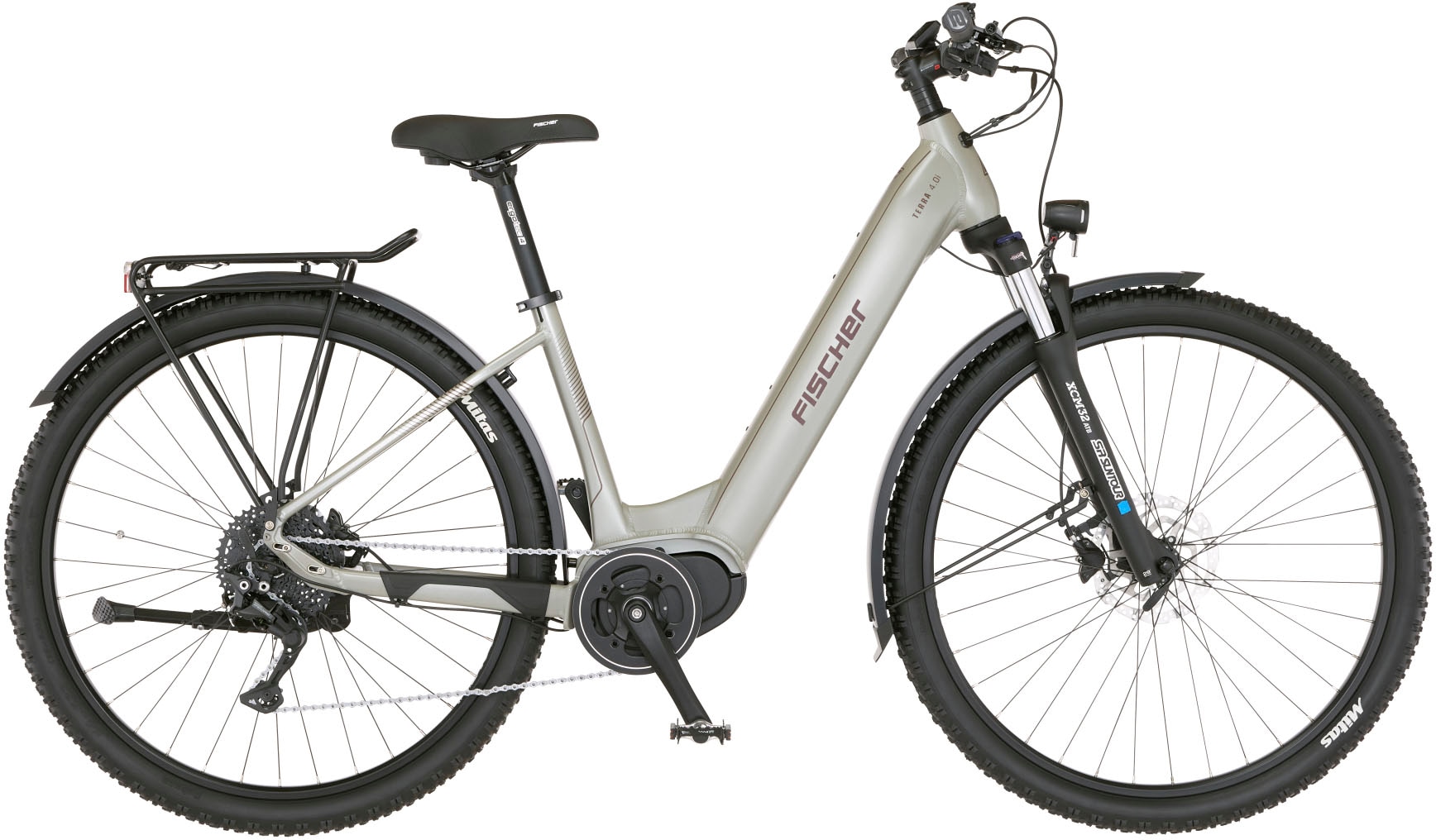 E-Bike »TERRA 4.0i 43«, 10 Gang, Shimano, Deore, Mittelmotor 250 W, (mit Fahrradschloss)