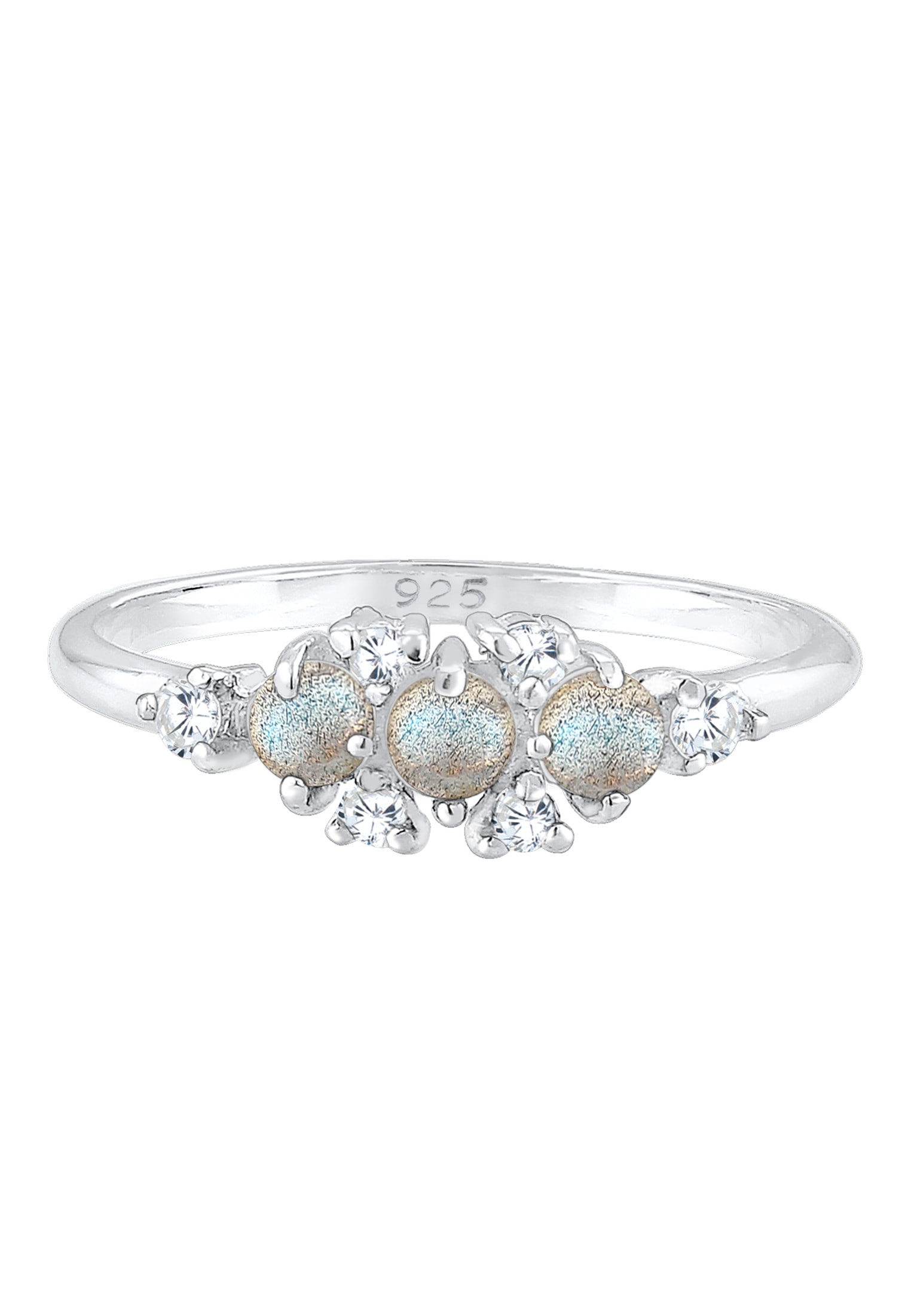 Elli Verlobungsring »Labradorit Grau 925 Sterling Silber«