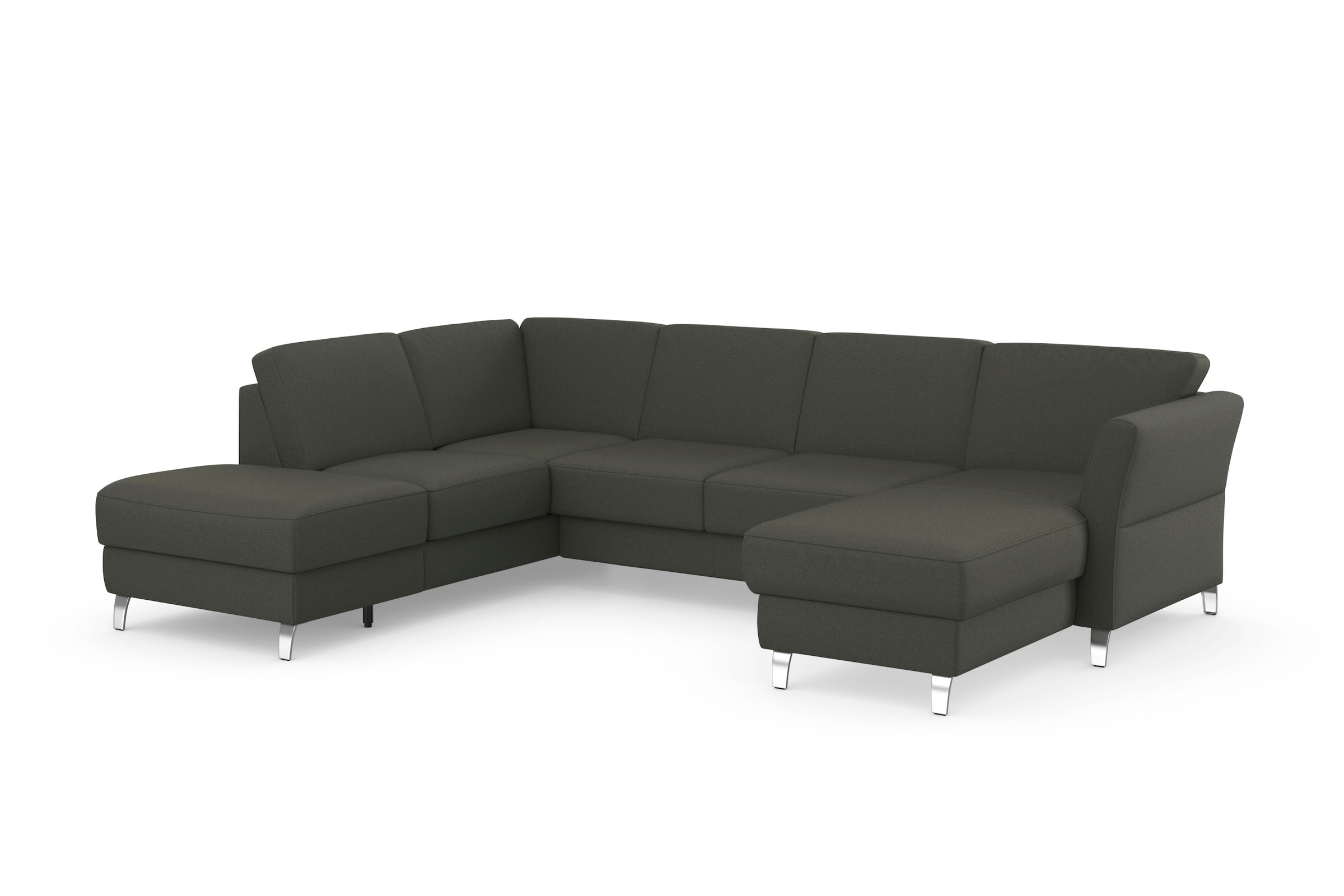 sit&more Wohnlandschaft »Visby U-Form« Wahlweise mit Bettfunktion und Stauraum, frei im Raum stellbar