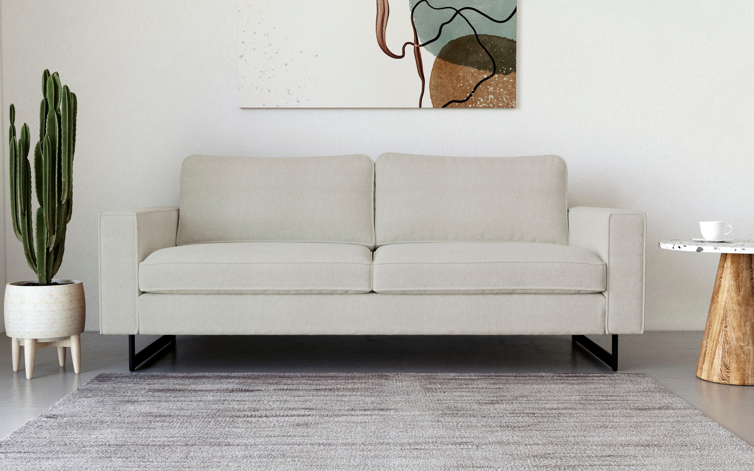 PLACES OF STYLE 3-Sitzer "Maxi-Ausführung Pinto, 236 cm, Cord, Chenille, Le günstig online kaufen