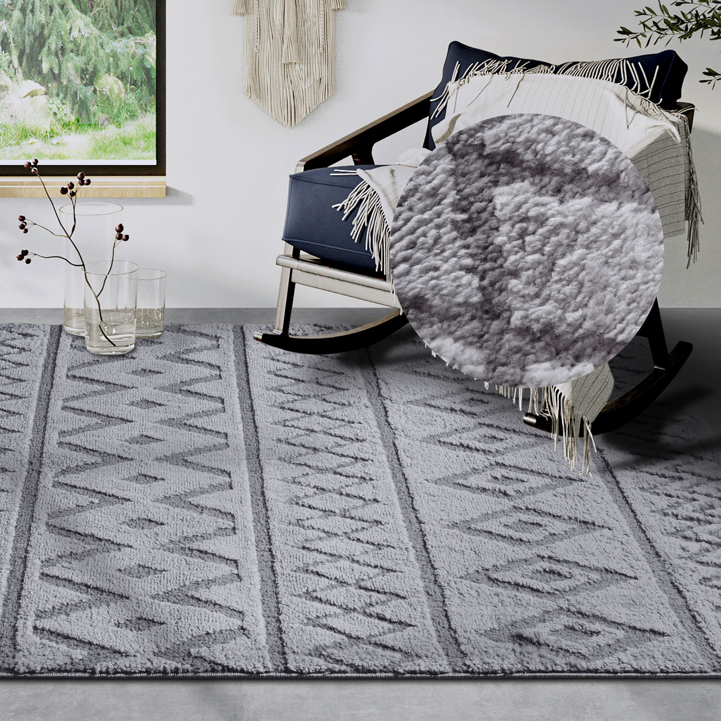 ELLE DECORATION Designteppich »Itinerance«, rechteckig, 18 mm Höhe, Hochflo günstig online kaufen