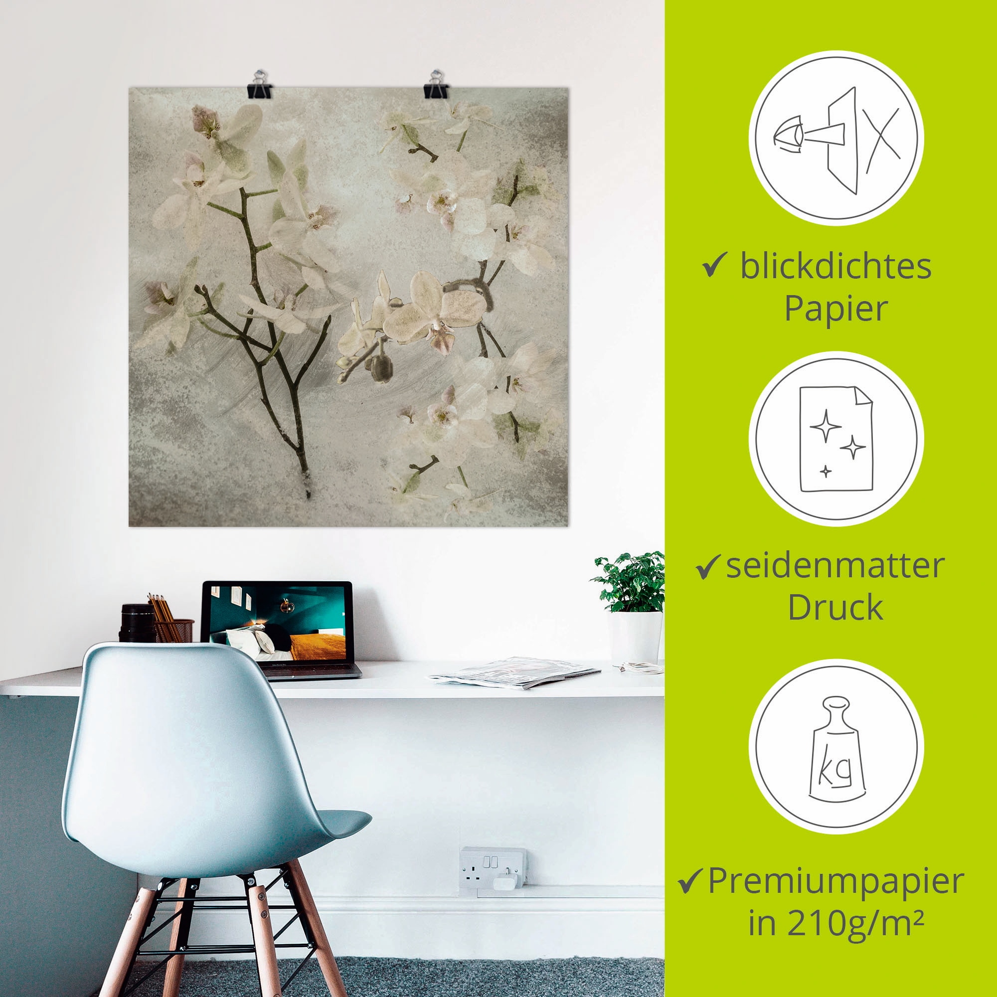 Artland Wandbild »Orchideen«, Blumen, (1 St.), als Leinwandbild, Poster, Wandaufkleber in verschied. Größen