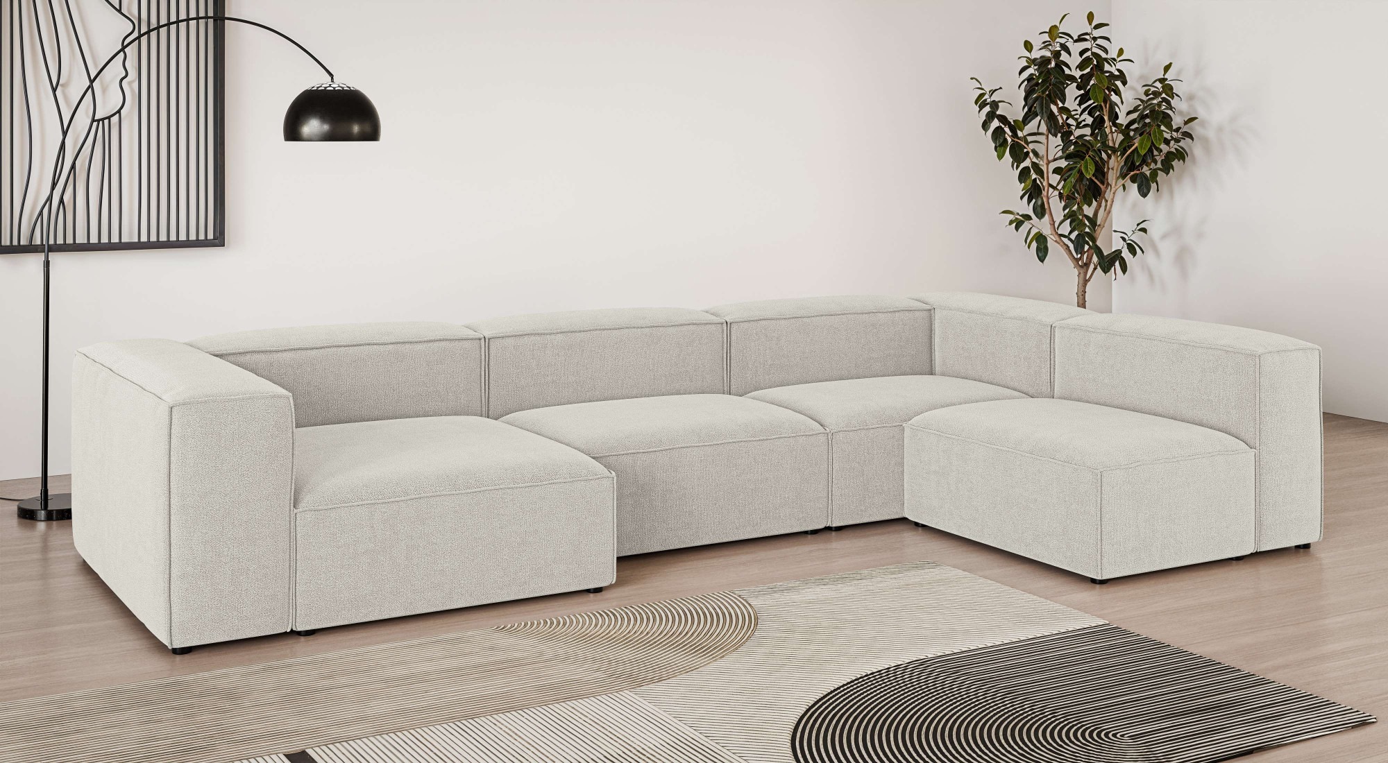 INOSIGN Wohnlandschaft »HAILY U-Form mit Ottomane links/rechts, Maße B/T/H: günstig online kaufen