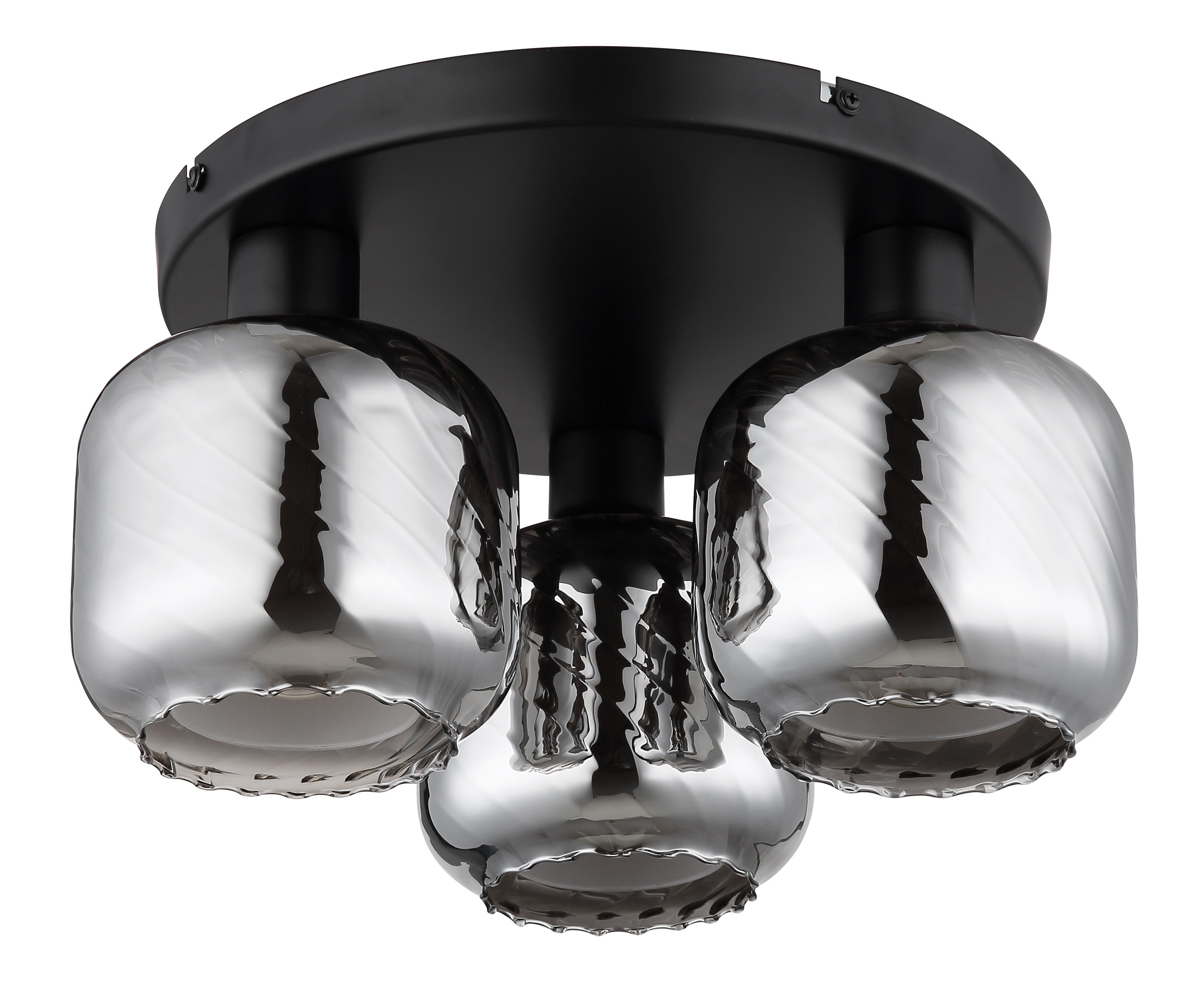 GLOBO LIGHTING Deckenleuchte »XIA«, Leuchtmittel E27 | ohne Leuchtmittel, Deckenlampe/Metall/Glas rauchfarben/Wohnzimmer/Flur