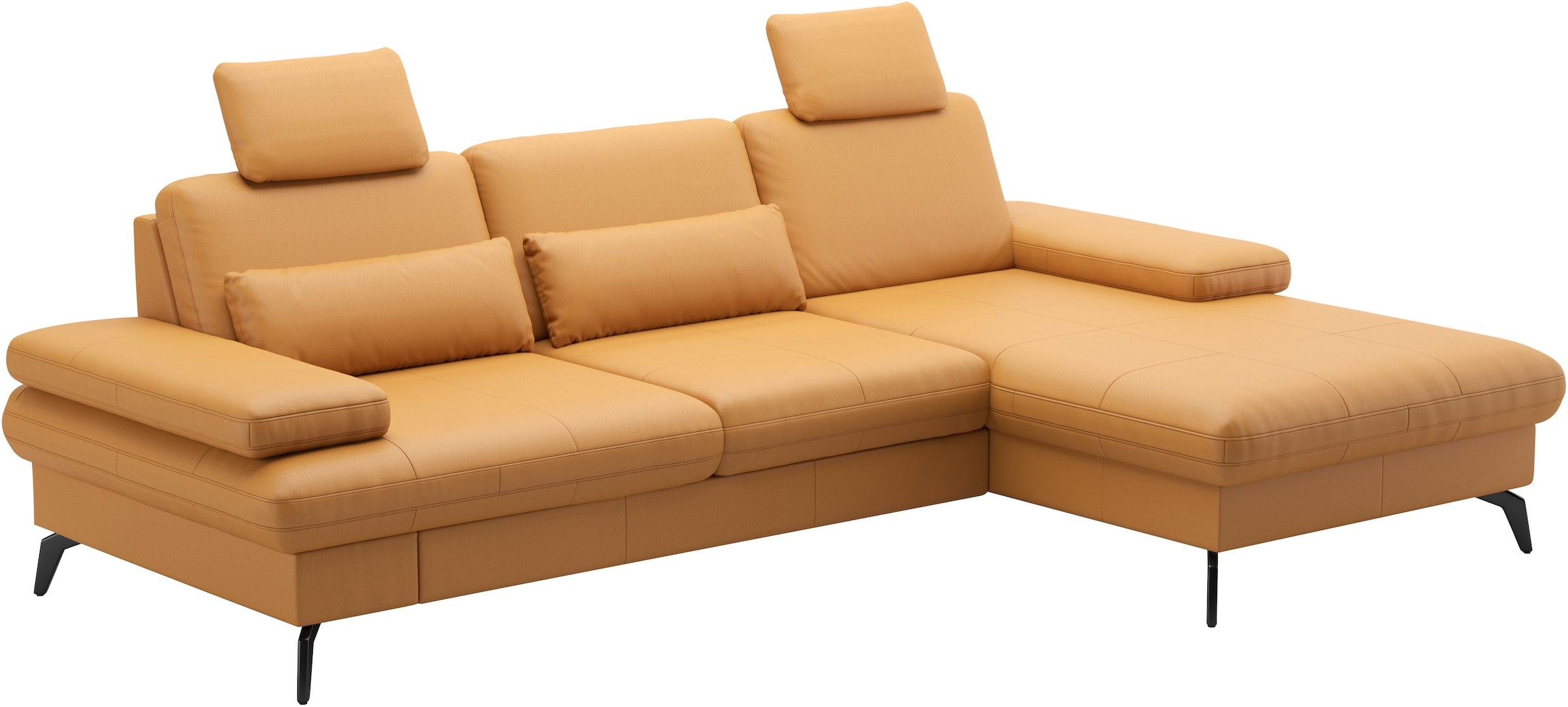 sit&more Ecksofa »Morris L-Form, inkl. Sitztiefenverstellung«, wahlweise mit Armteilverstellung, Bettfunktion & Bettkasten