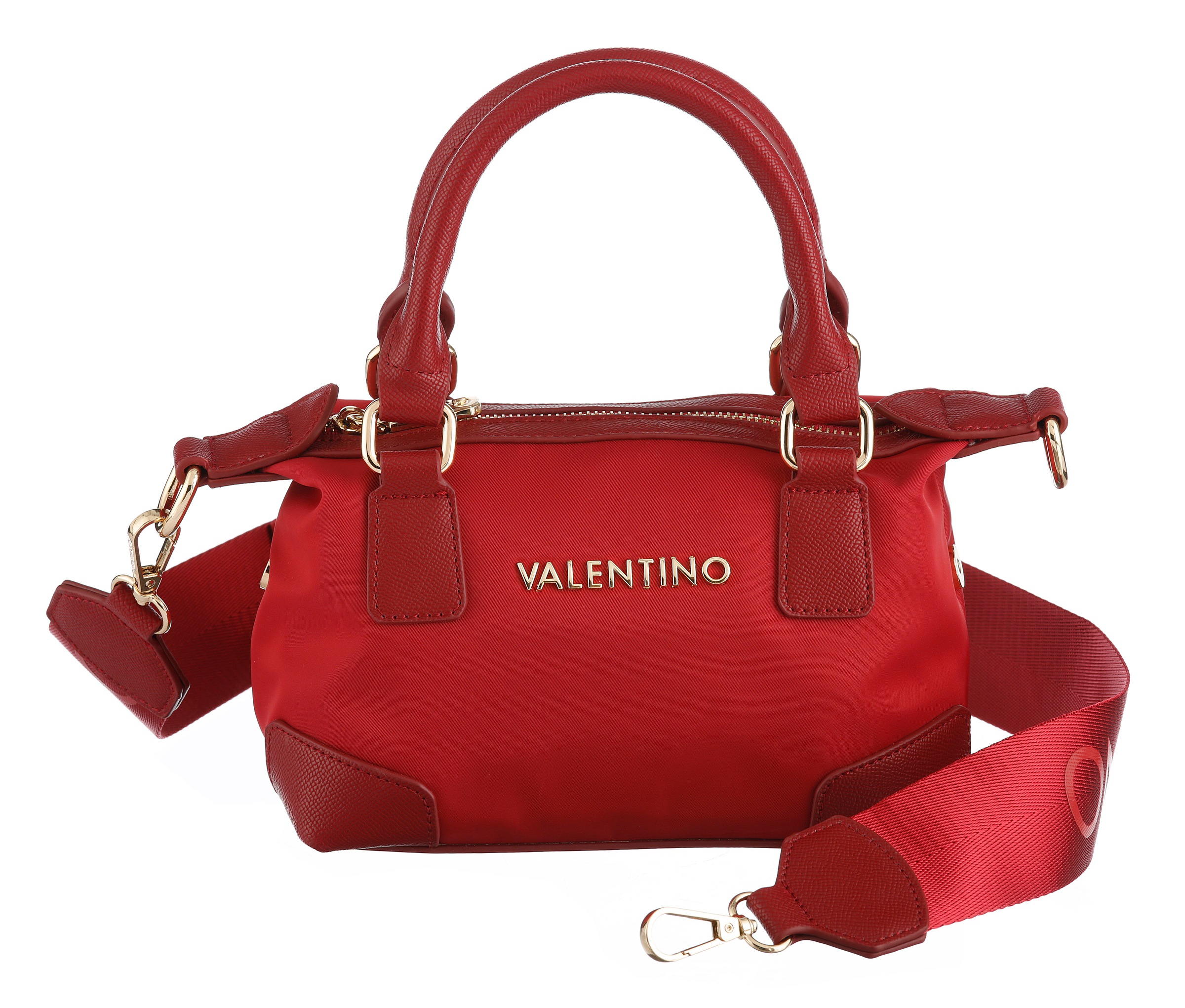 VALENTINO BAGS Shopper »JOLLY BIS RE« Damen Handtasche, Schultertasche mit goldfarbenen Logoschriftzug