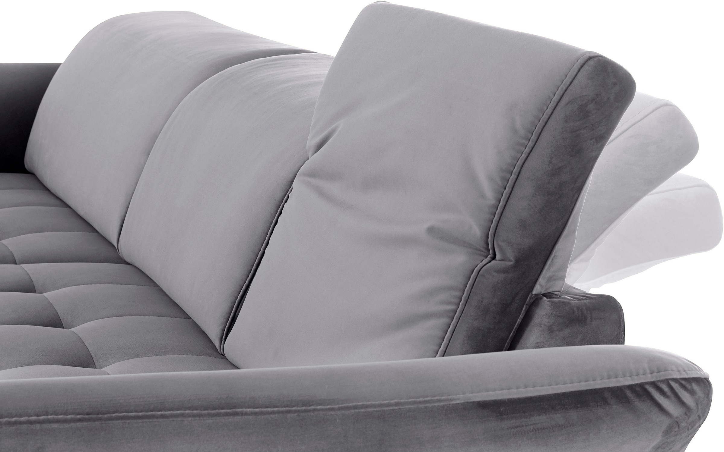 INOSIGN Ecksofa »Fresh L-Form«, Federkern, wahlweise Kopfteilverstellung und motorischer Vorziehsitz