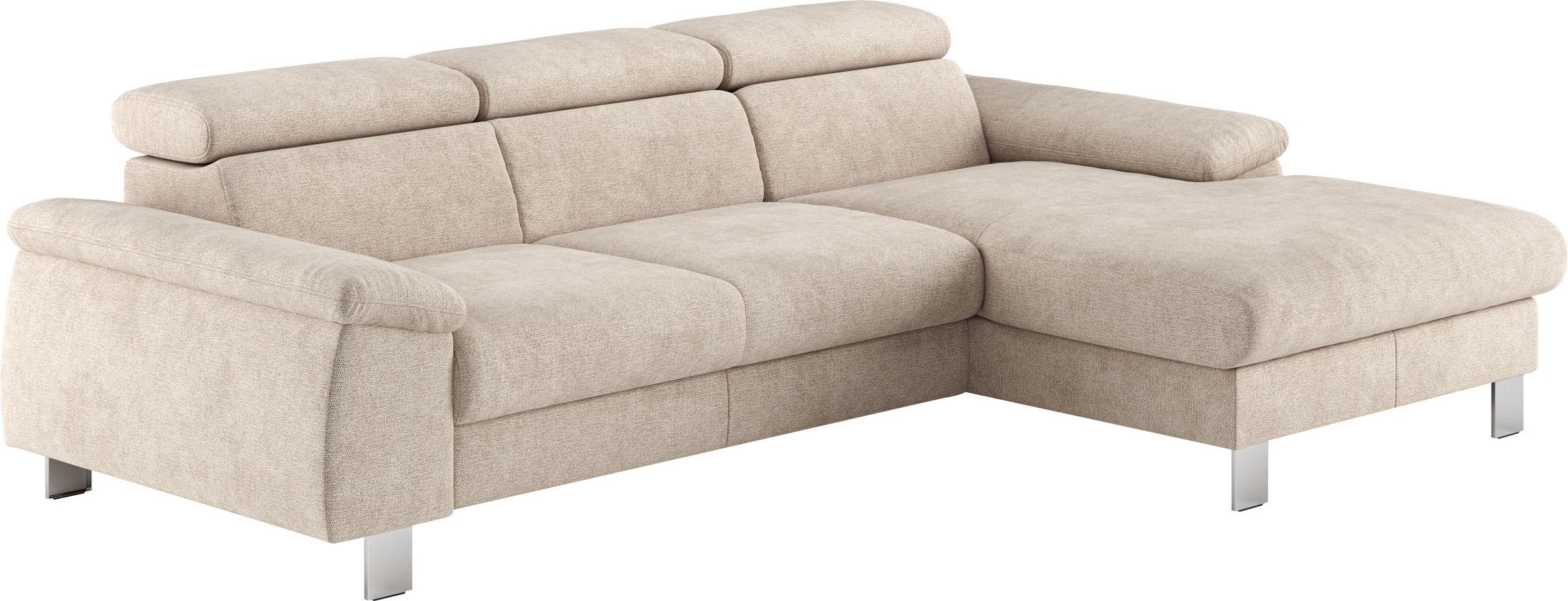 COTTA Ecksofa »Komaris L-Form, B: 244 cm« mit Kopfteilverstellung, optional günstig online kaufen