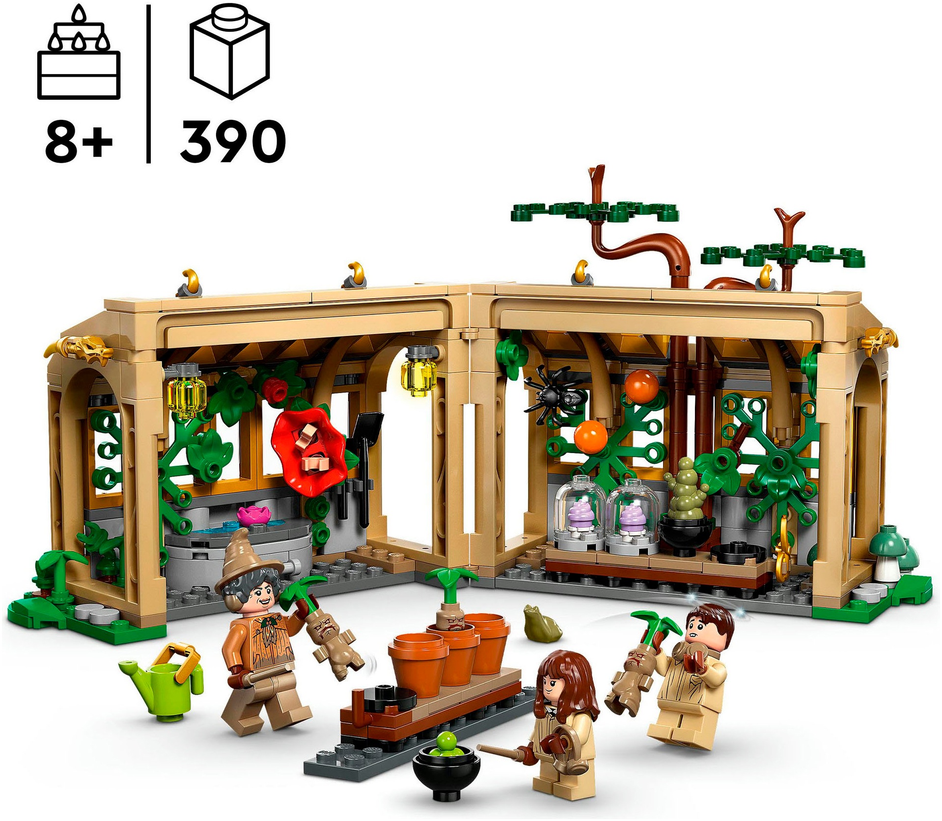 LEGO® Konstruktionsspielsteine »Schloss Hogwarts: Kräuterkundeunterricht (76445), LEGO Harry Potter™«, (390 St.), Made in Europe