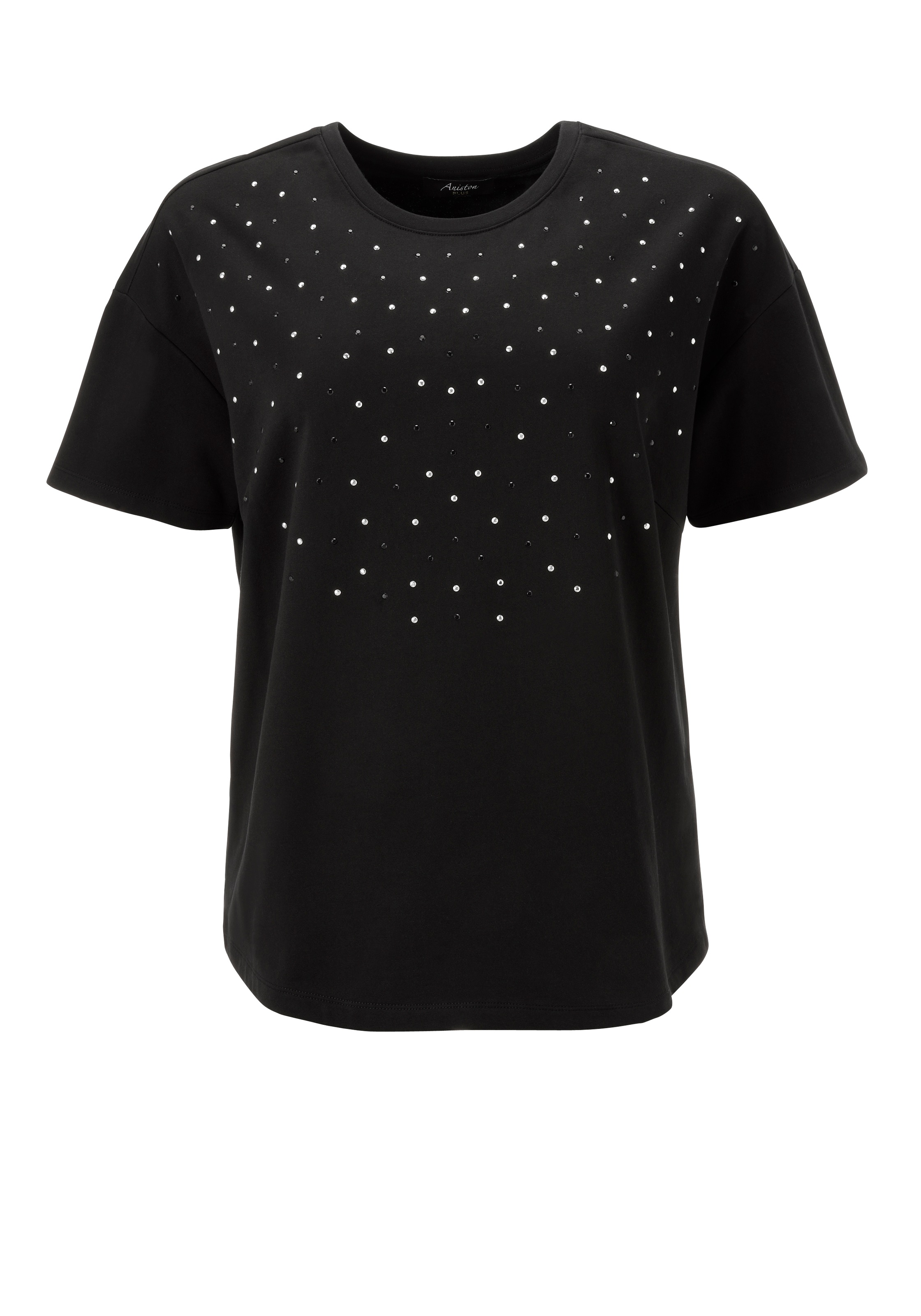 Aniston PLUS Kurzarmshirt, mit Nieten Applikation verziert - NEUE KOLLEKTION