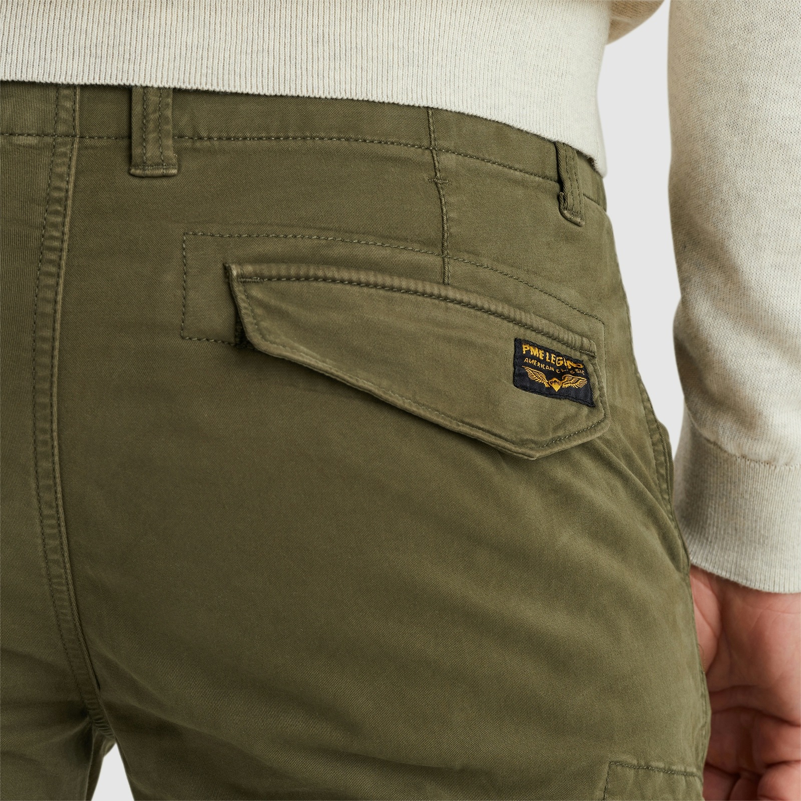 PME LEGEND Cargohose »Nordrop Stretch Twill«, mit Logo Stickerei