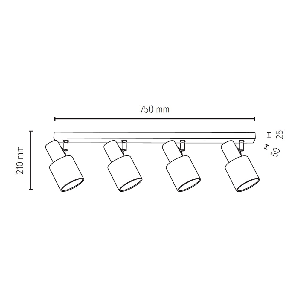 SPOT Light Deckenleuchte »TREEHOUSE«, 4 flammig, Leuchtmittel E27 | ohne Leuchtmittel, Naturprodukt aus Eichenholz, Mit flexiblem Spotkopf, Schirm aus Stoff
