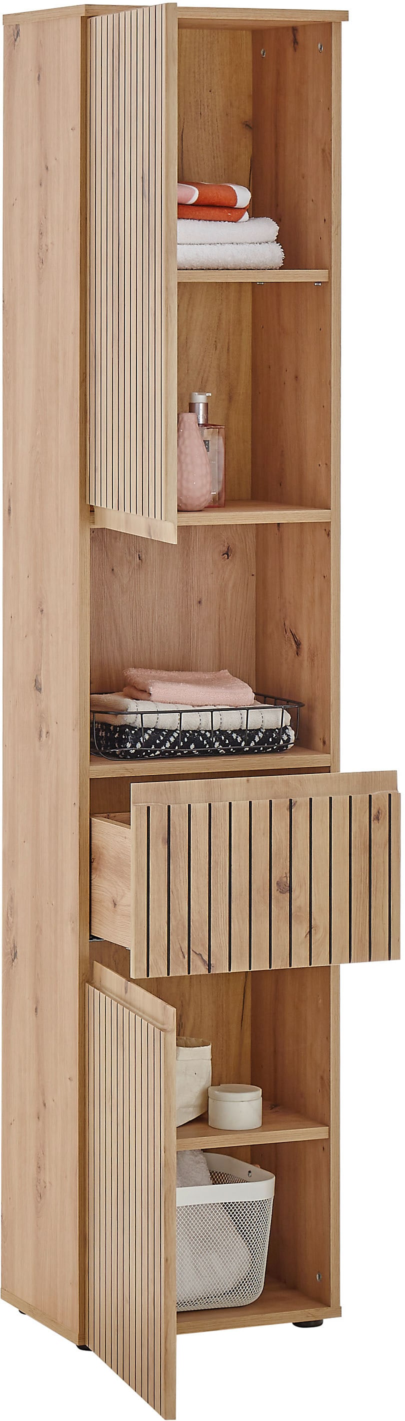 BASIC by Balculina Hochschrank »Austin« 1 Stk. tlg. Breite 40 cm, Türanschlag L/R wechselbar, Soft-Close-Funktion