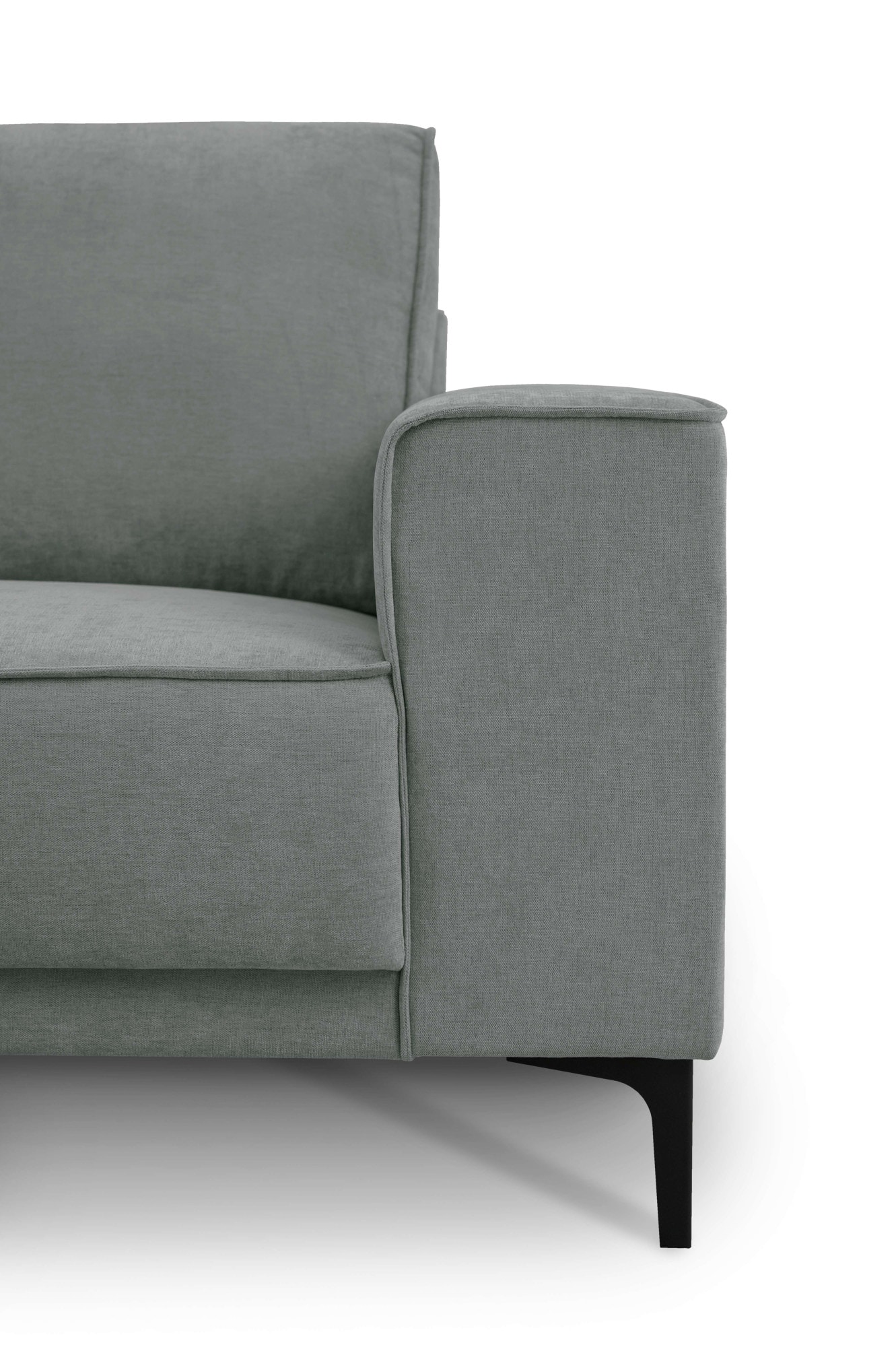 Places of Style Ecksofa »Polsterecke Oland, Struktur, Flachgewebe, Luxus-Microfaser, Boucle«, L-Form, 280 cm, Wellenunterfederung, Skandi-Design, Metallfüße