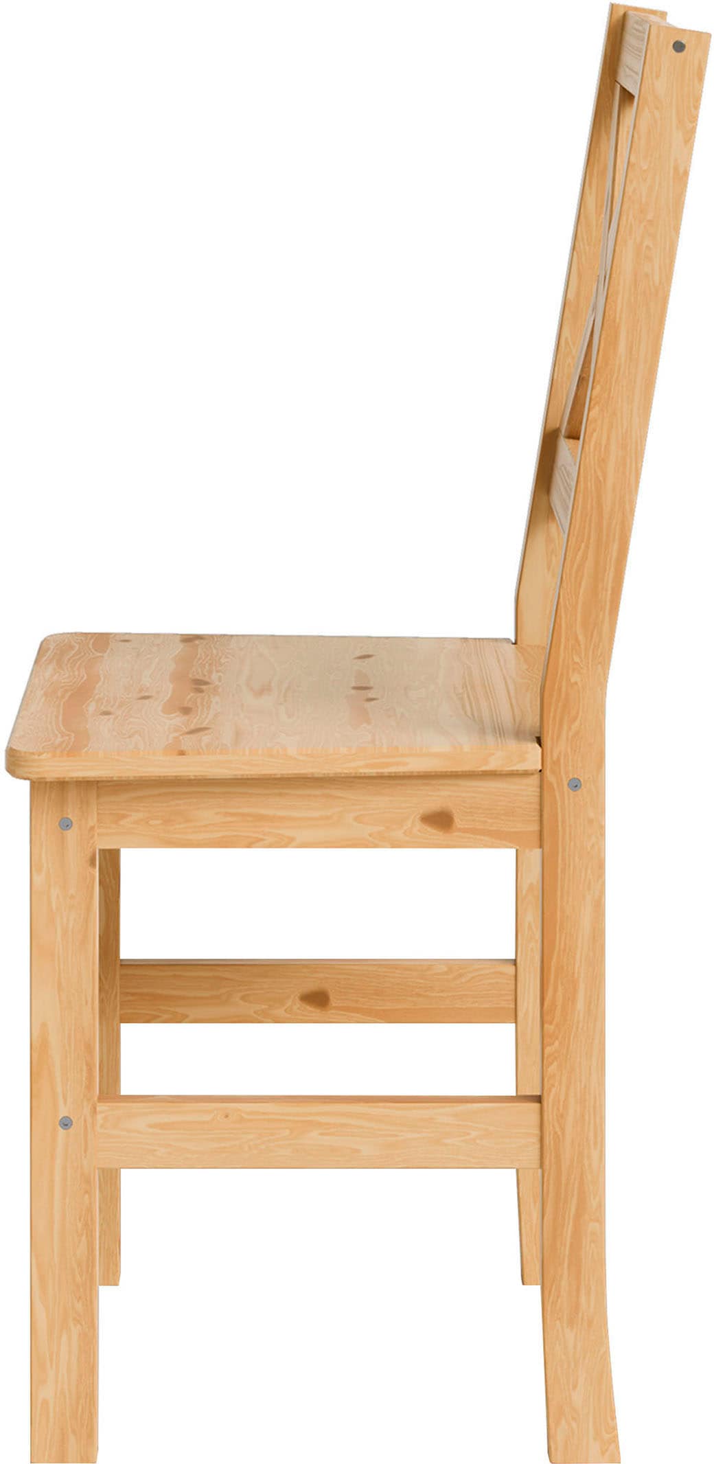 Home affaire 4-Fußstuhl »Malmö«, (Set), 4 St., Holzstuhl Kiefer Massivholz naturfarbig, erhältich als 2er und 4er-Set