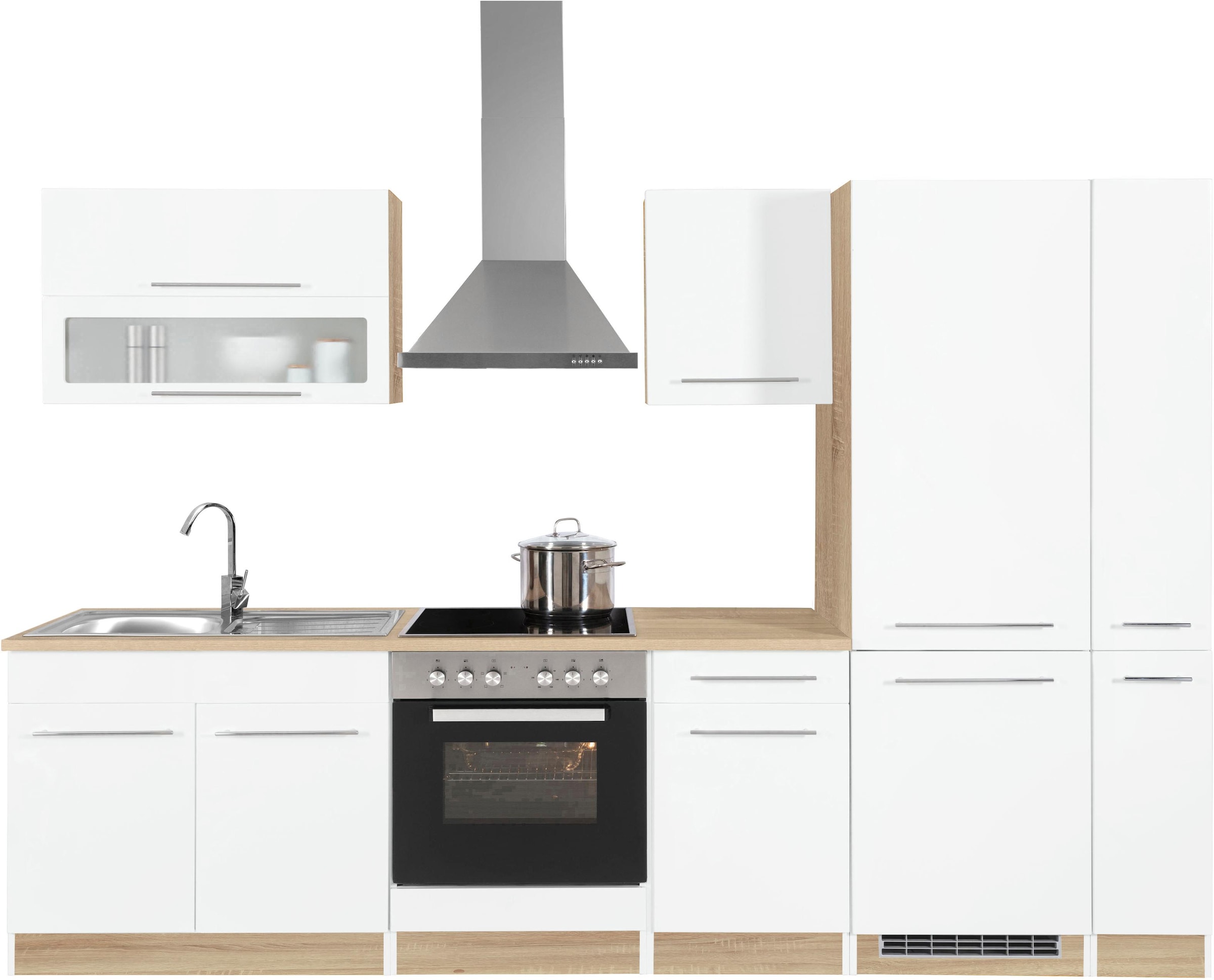 KOCHSTATION Küchenzeile »KS-Eton« ohne E-Geräte, Breite 300 cm