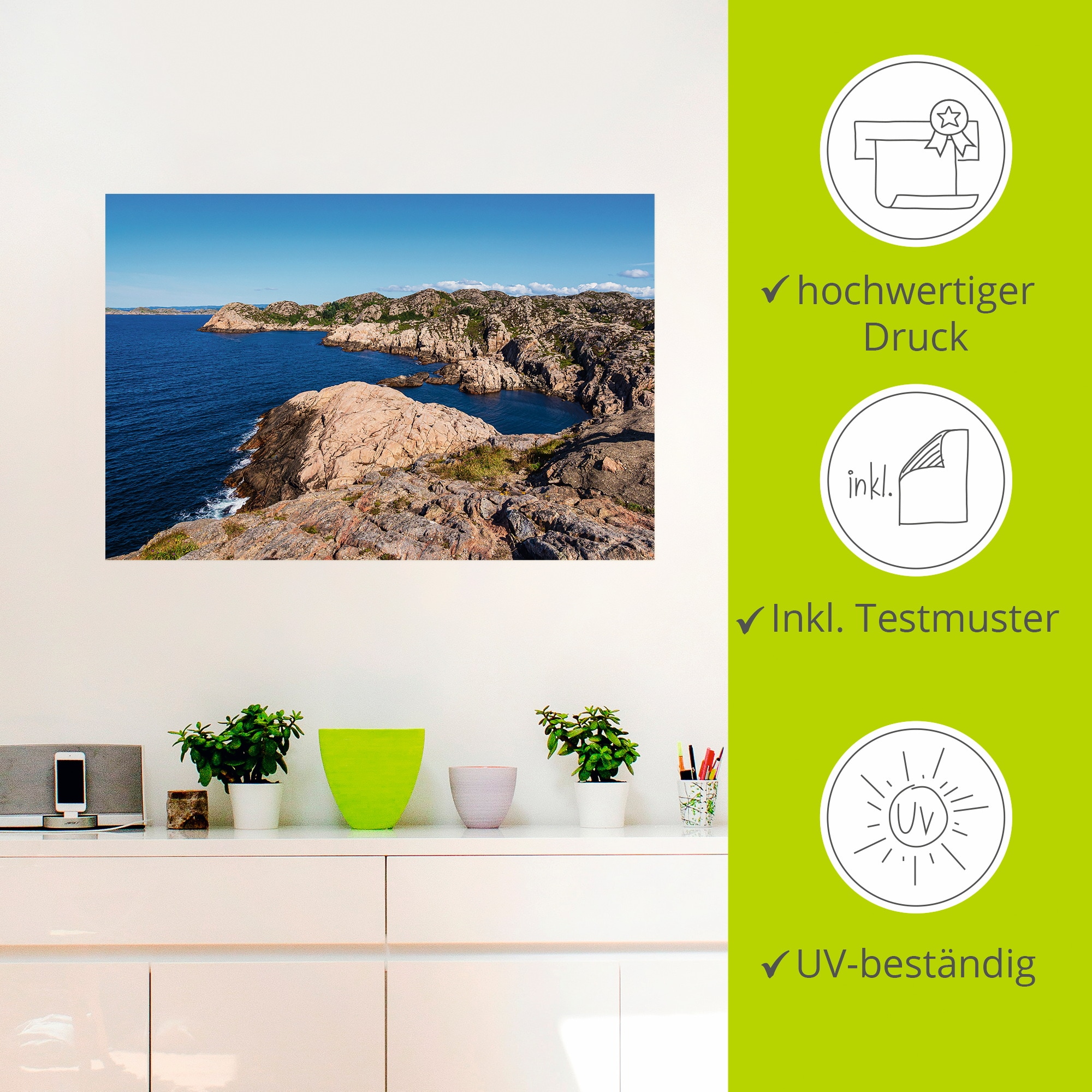 Artland Wandfolie »Halbinsel Lindesnes in Norwegen«, Küstenbilder, (1 St.), selbstklebend