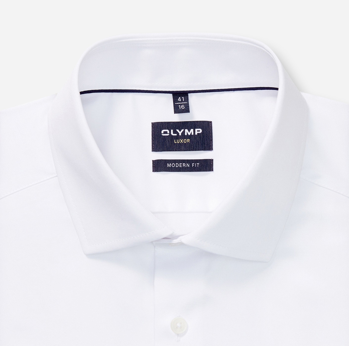 OLYMP Langarmhemd »Luxor modern fit«, unifarben, Global-Kentkragen, Businesshemd, modern fit