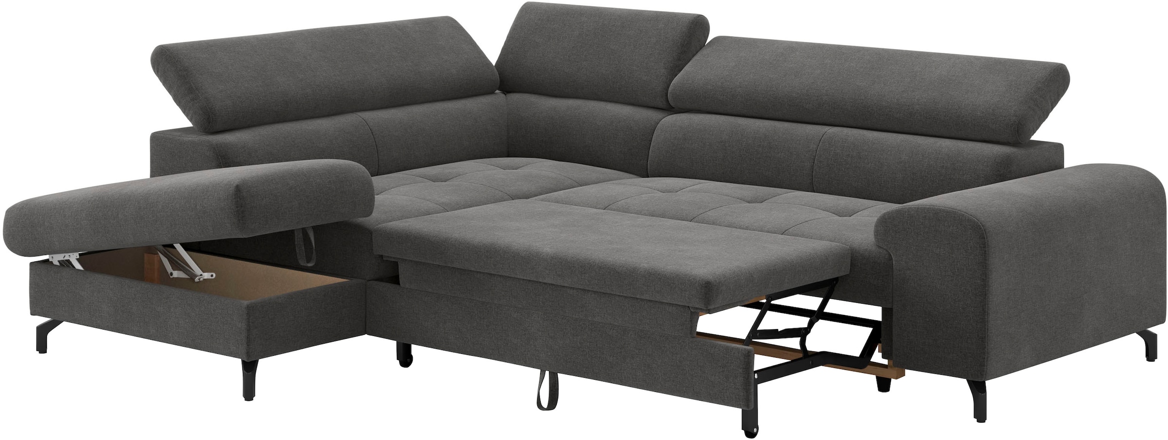 COTTA Ecksofa »Aura L-Form«, mit Schlaffunktion, Bettkasten und Kopfteilverstellung