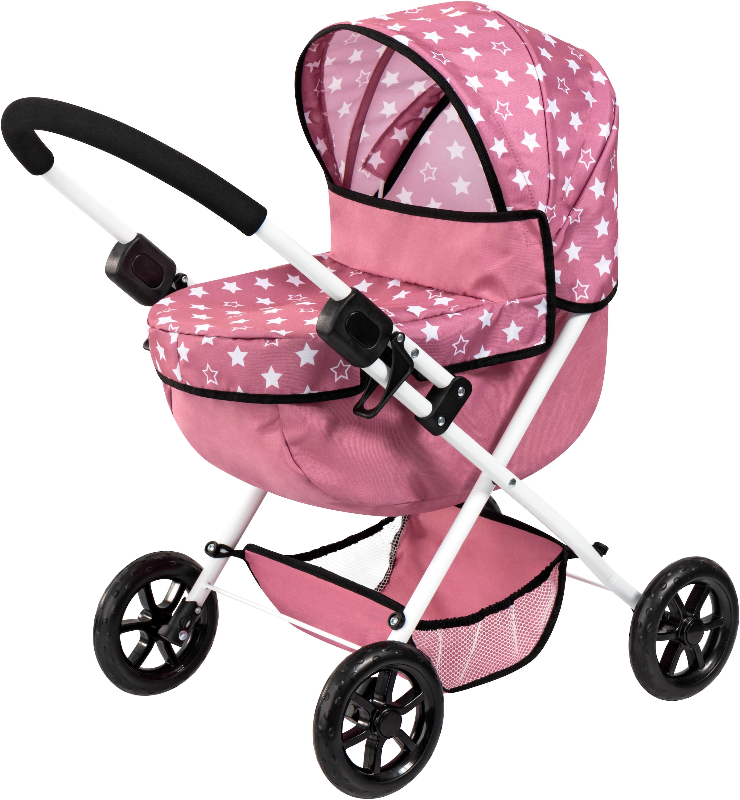 Bayer Puppenwagen »Cosy Set, altrosa«, mit Puppenhochstuhl und Wickeltasche