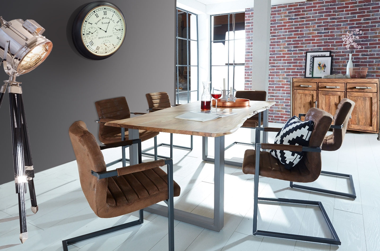 SIT Esstisch »Tops&Tables«, mit Tischplatte aus Wildeiche, mit Baumkante wie gewachsen, Vintage